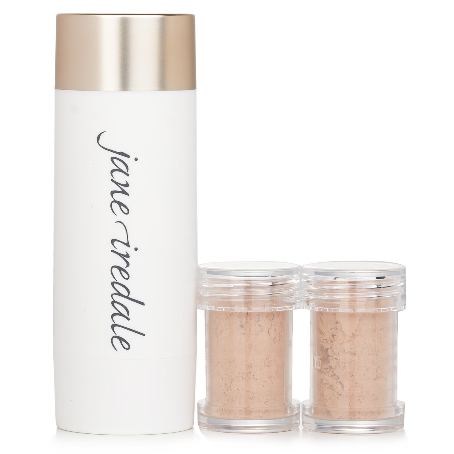 Jane Iredale فرشاة قابلة للتعبئة لبودرة معدنية سائبة Amazing Base SPF 20 (فرشاة عدد 1، عبوة احتياطية عدد 2) 2x2.5g/0.09oz