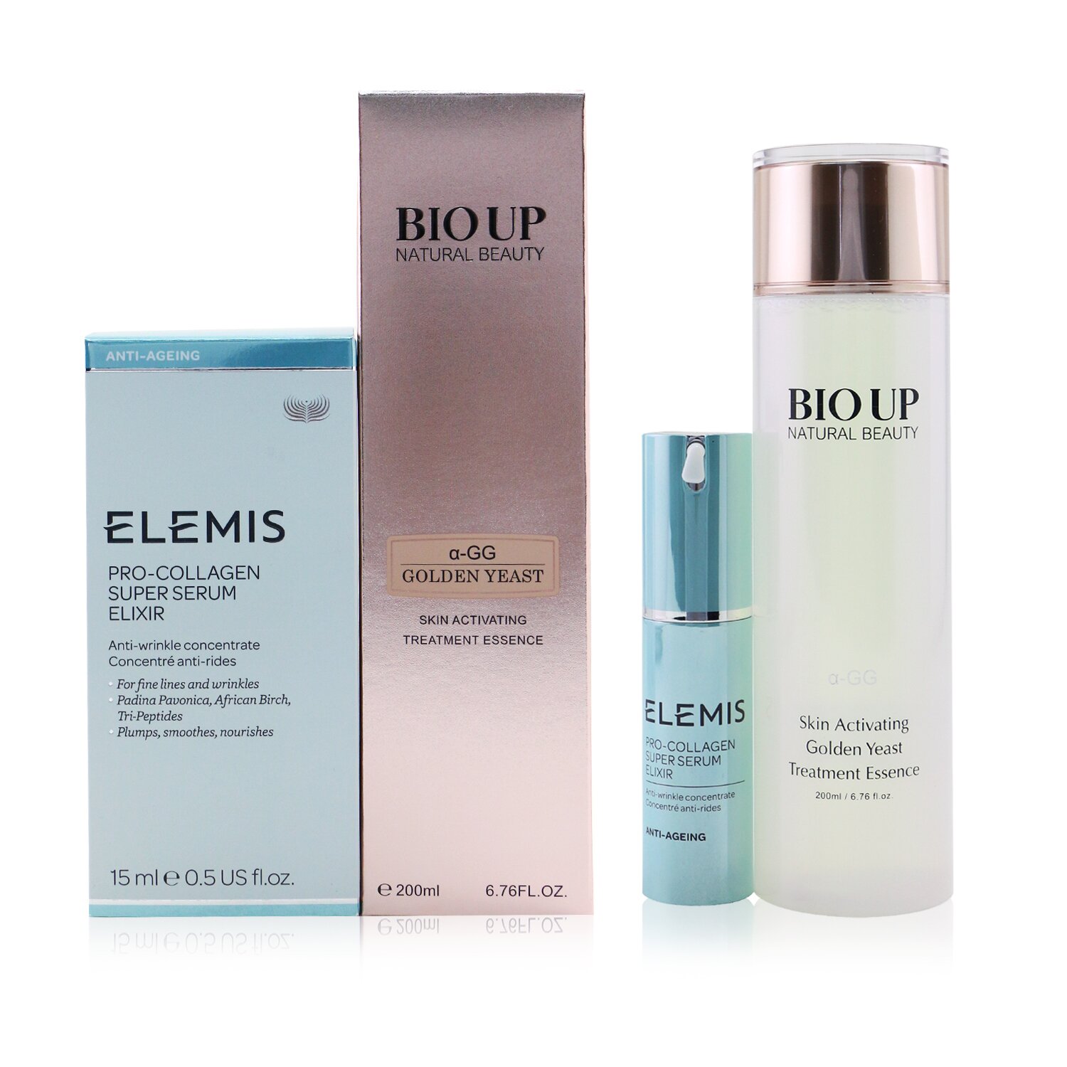 Elemis Pro-Collagen Super Serum (Free: Natural Beauty BIO UP Treatment Essence 200ml) 2pcs