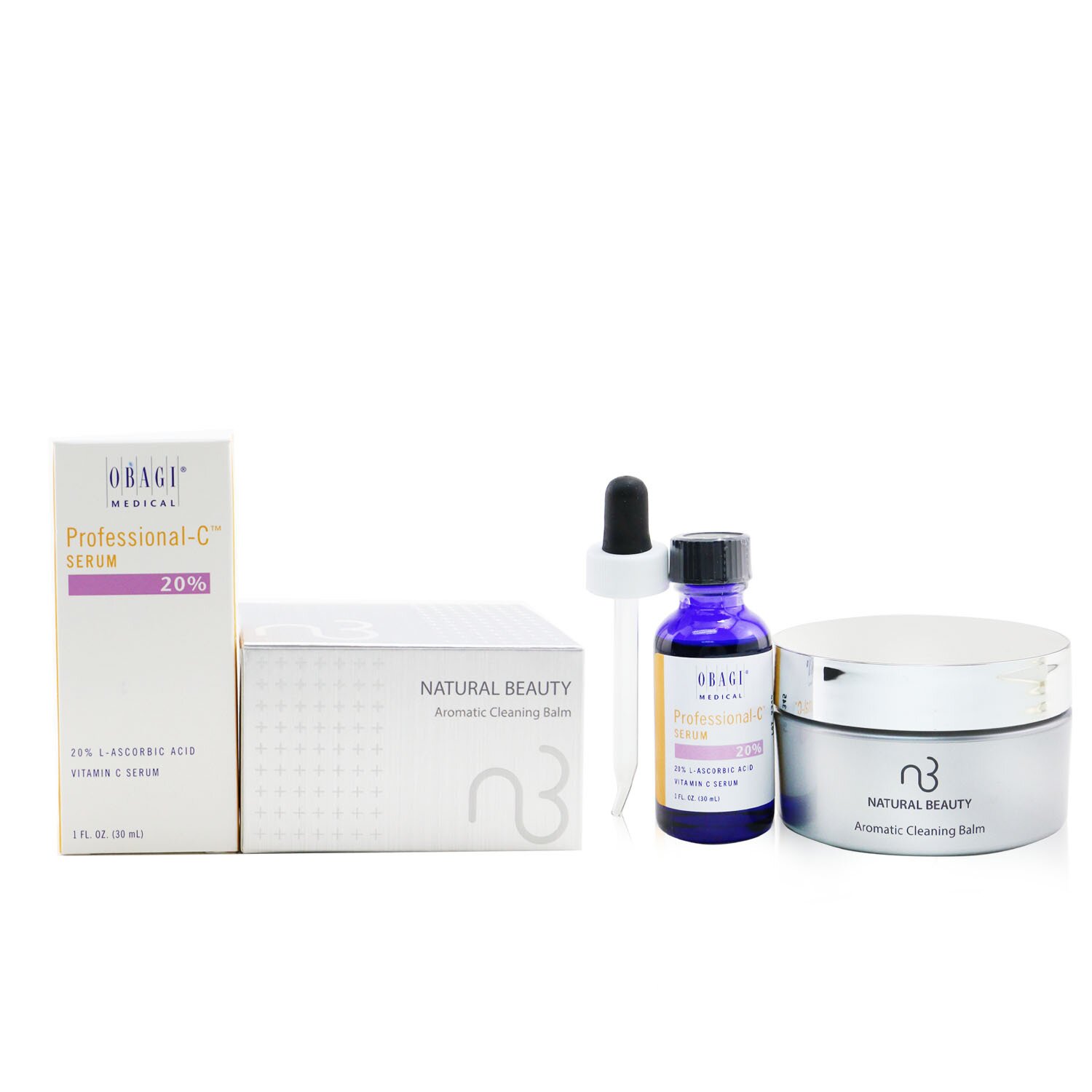 Obagi Professional C Serum 20% 30ml (Free: Natural Beauty Aromatic Cleaning Balm 125g) 2pcs