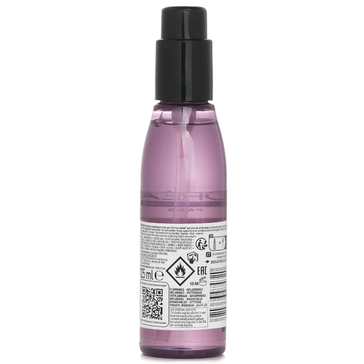 L'Oreal Professionnel Serie Expert - Liss Unlimited Primrose Oil Frizz Control & Shine Smoother Serum (All Hair Type) 125ml/4.2oz