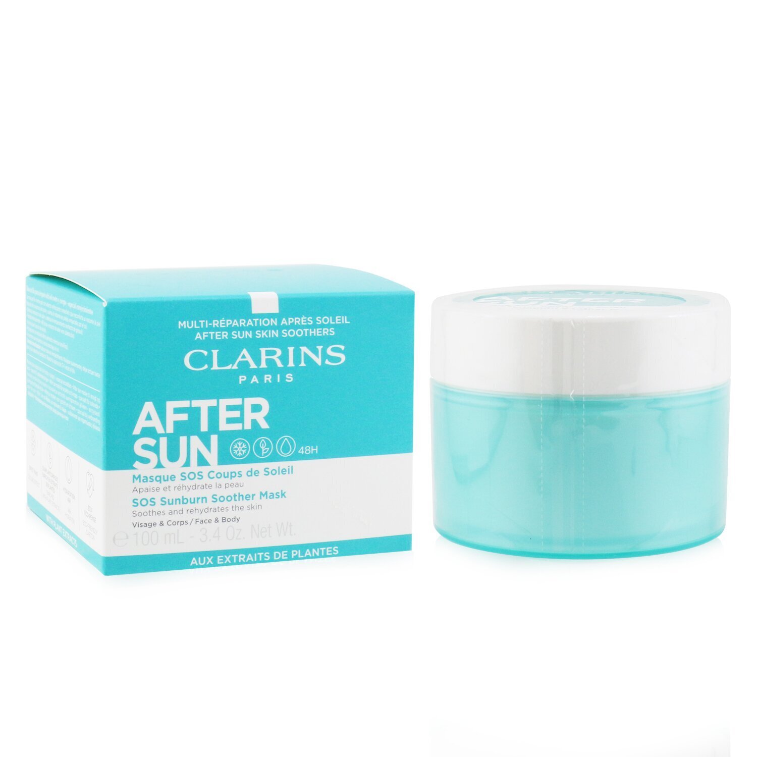 Clarins After Sun SOS Sunburn Soother Mask - For Face & Body 100ml/3.4oz