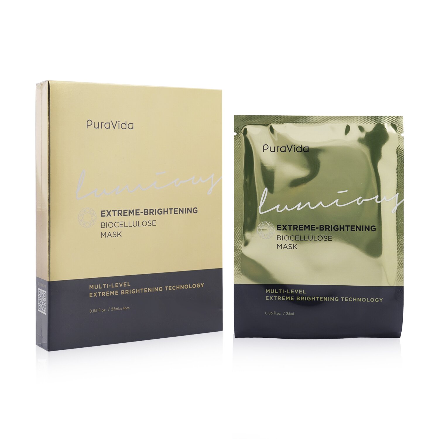 KISS ME PuraVida Luminous Extreme Brightening Biocellulose Mask 4sheets