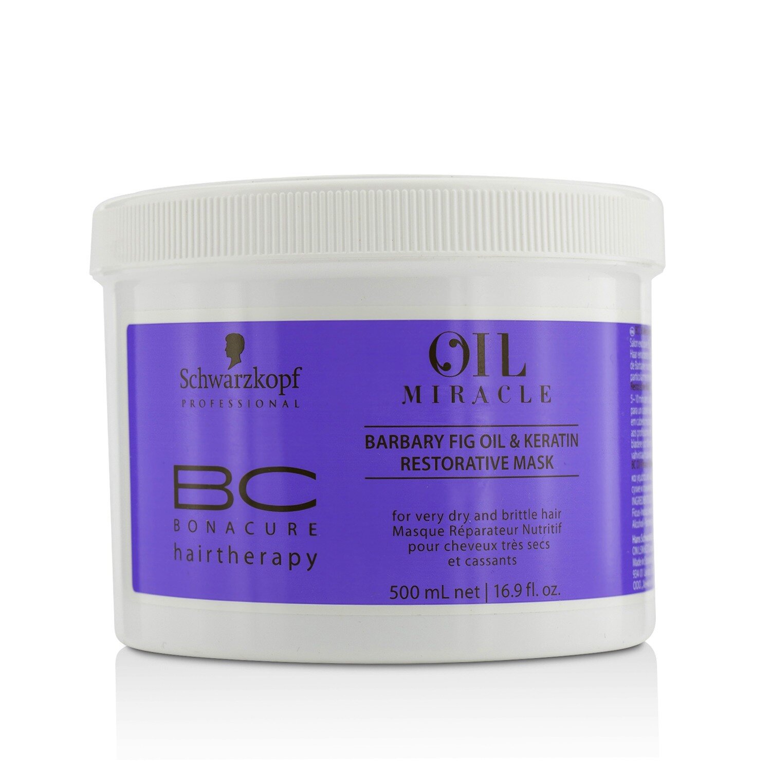 施华蔻  Schwarzkopf BC Bonacure Oil Miracle Barbary Fig Oil & Keratin Restorative Mask - For Very Dry and Brittle Hair (Exp. Date: 06/2022) 500ml/16.9oz
