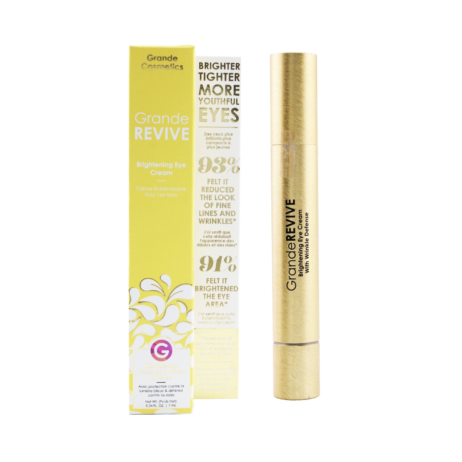 Grande Cosmetics (GrandeLash) GrandeREVIVE Brightening Eye Cream with Wrinkle Defense 7ml/0.2oz