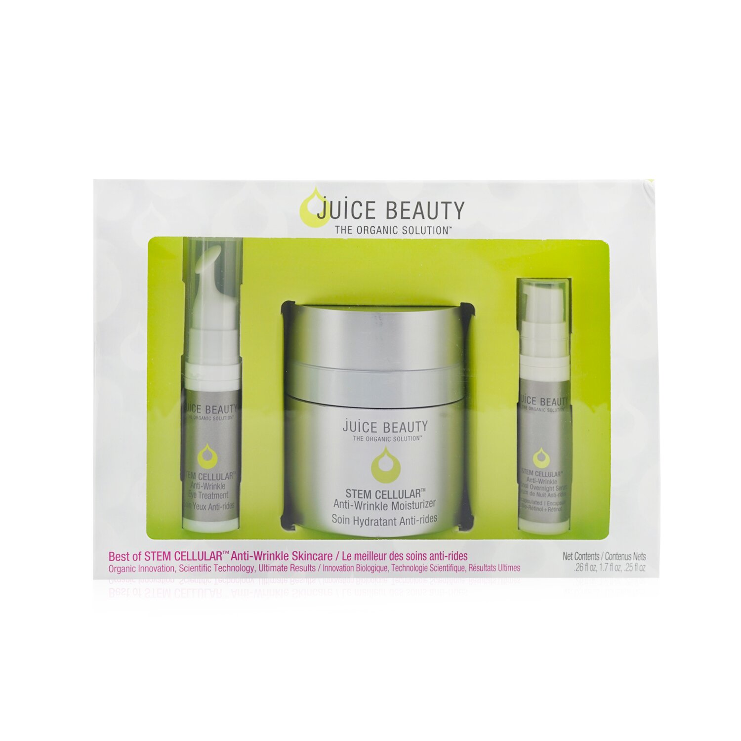 Juice Beauty Best Of Stem Cellular Set Anti-Wrinkle Skincare 3pcs