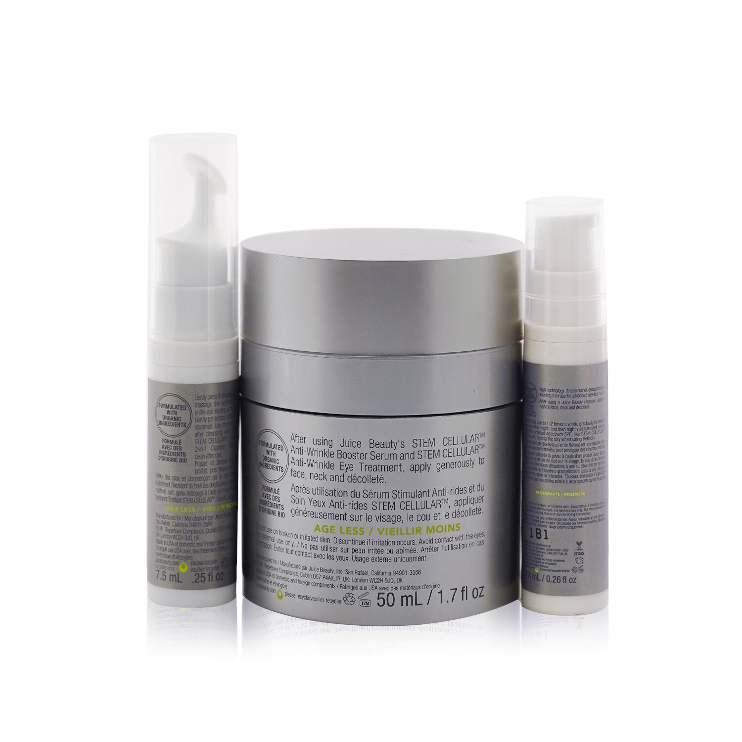 Juice Beauty Best Of Stem Cellular Set Anti-Wrinkle Skincare 3pcs