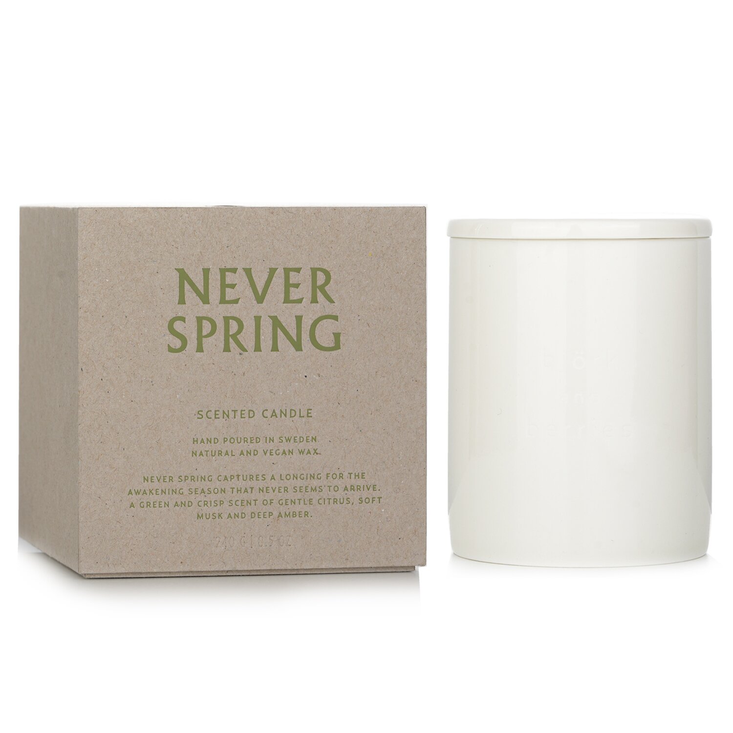 Bjork & Berries Ароматическая Свеча - Never Spring 240g/8.5oz