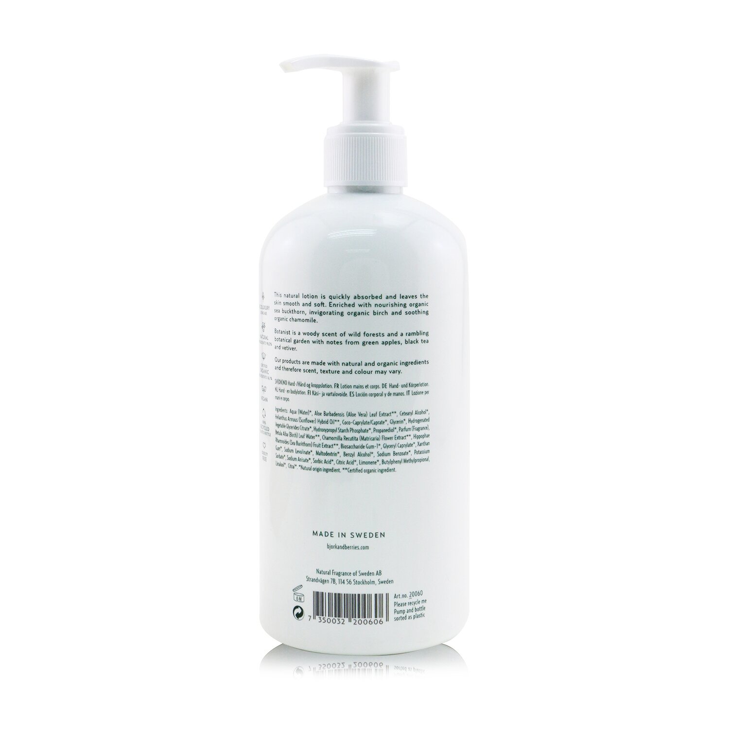 Bjork & Berries Botanist Hand & Body Lotion 400ml/13.5oz