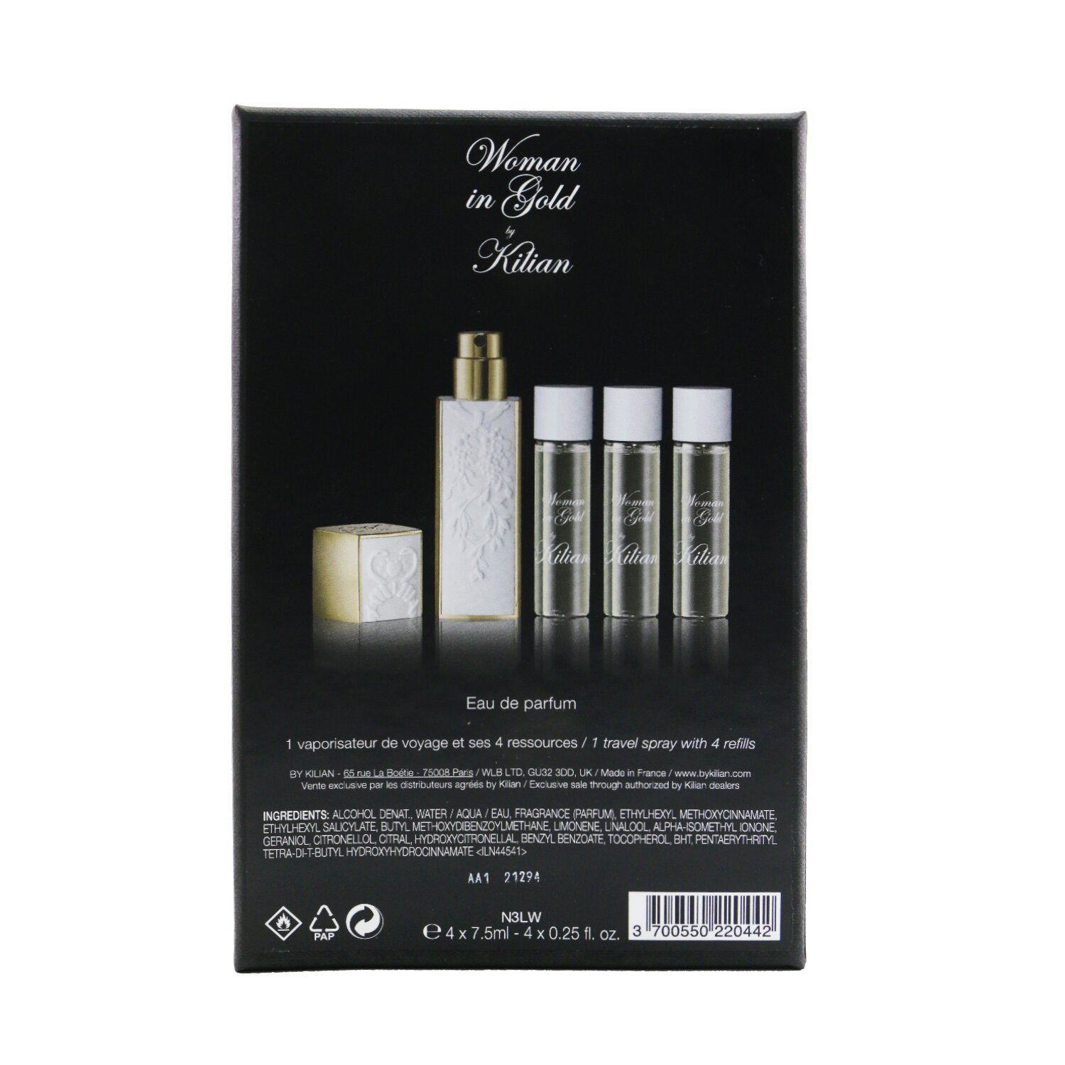 Kilian Woman In Gold Eau De Parfum Spray 4x7.5ml/0.25oz