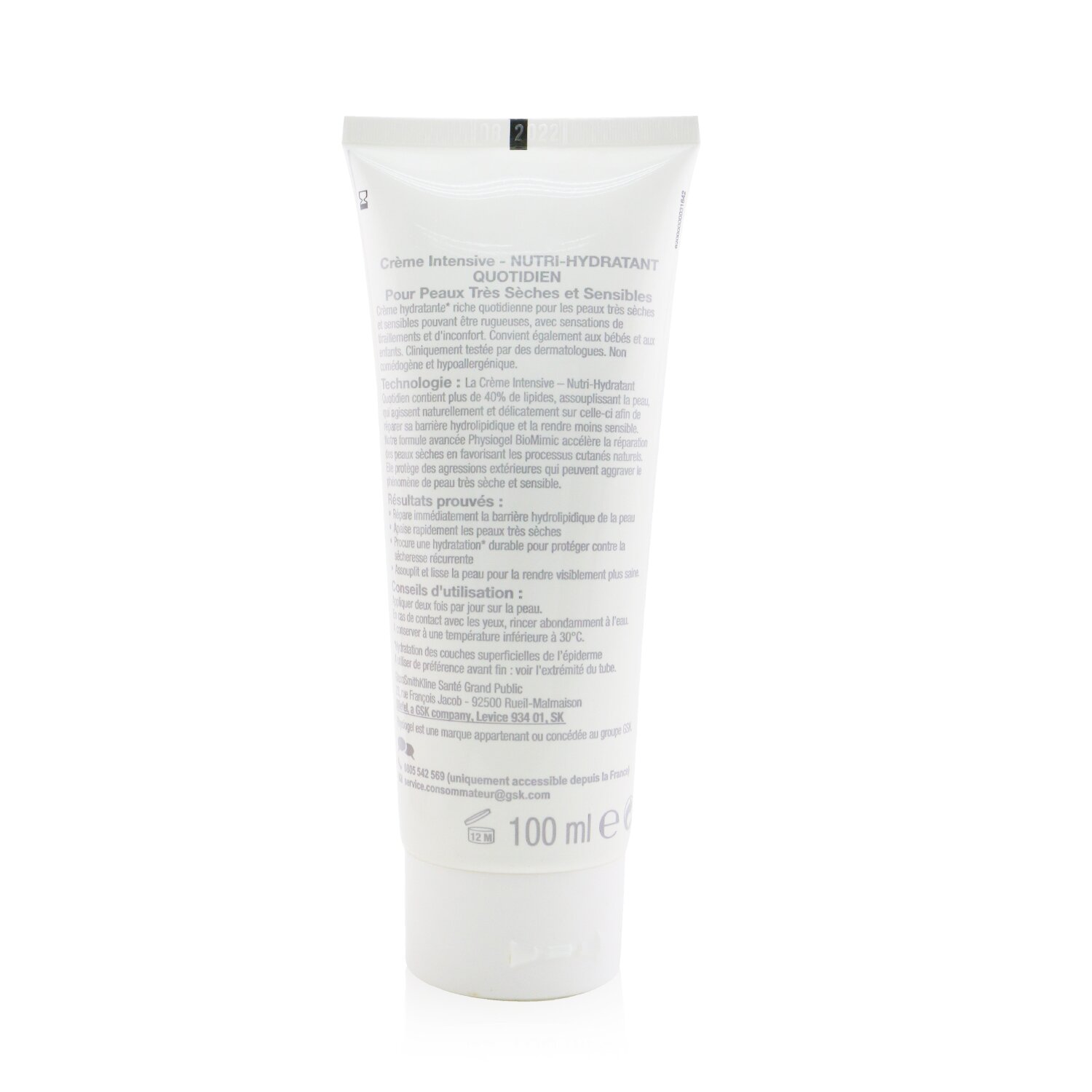 Physiogel Nutri-Hydratant Quotidien Intensive Cream - For Dry & Sensitive Skin (Exp. Date 08/2022) 100ml/3.38oz