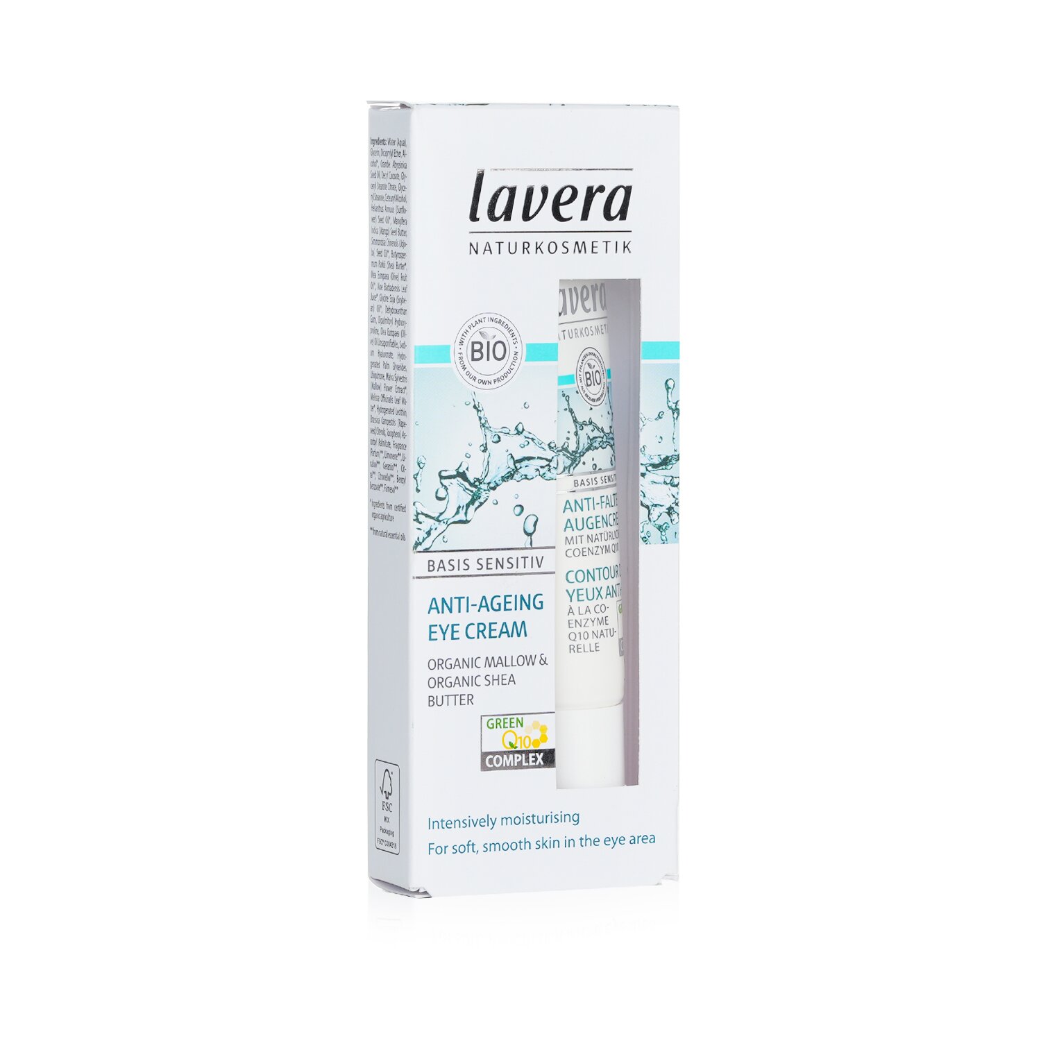 Lavera Basis Sensitiv Anti-Ageing Eye Cream - With Organic Mallow & Organic Shea Butter 15ml/0.5oz