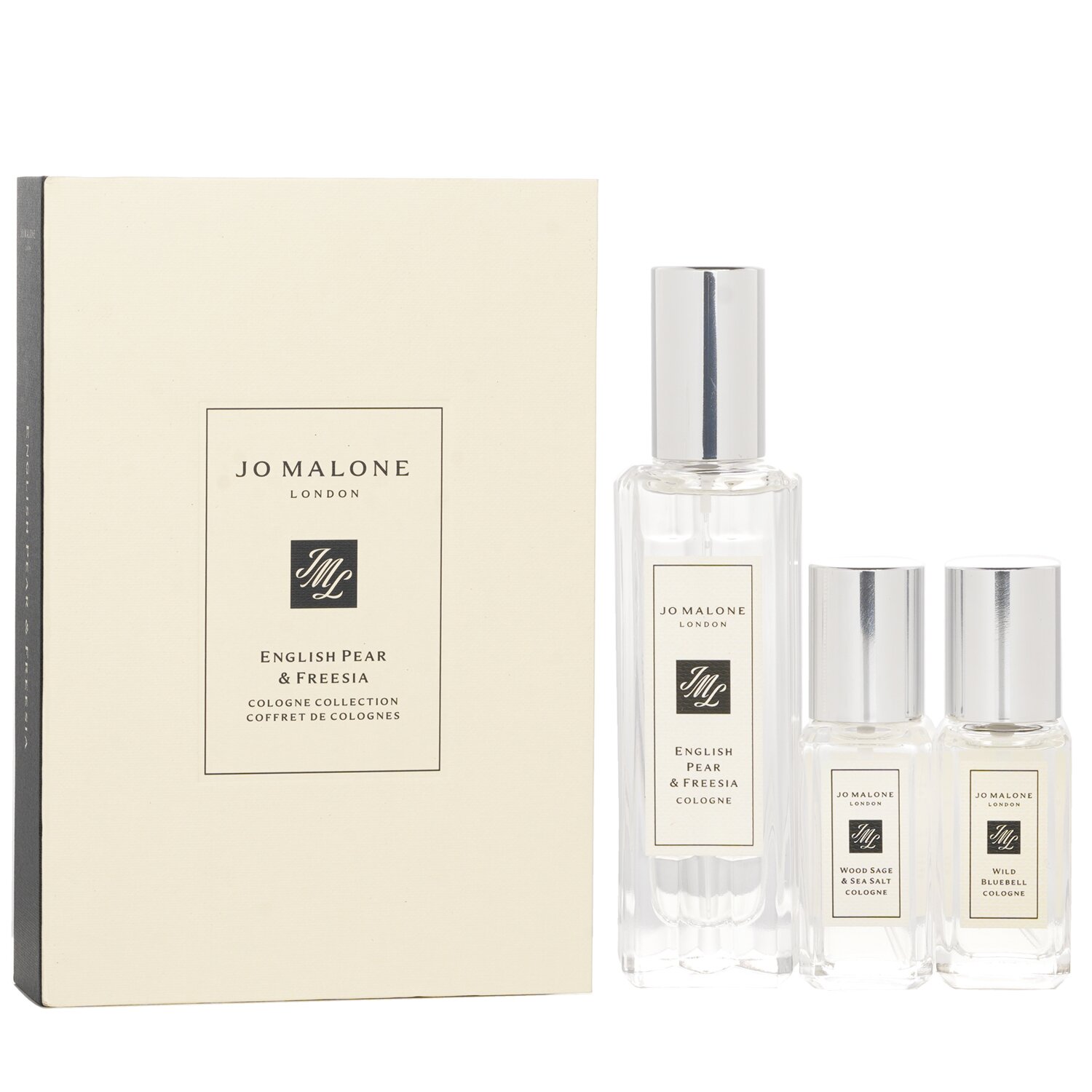 Jo Malone English Pear & Freesia Cologne Collection: English Pear & Freesia 30ml, Wild Bluebell 9ml, Wood Sage & Sea Salt 9ml 3pcs