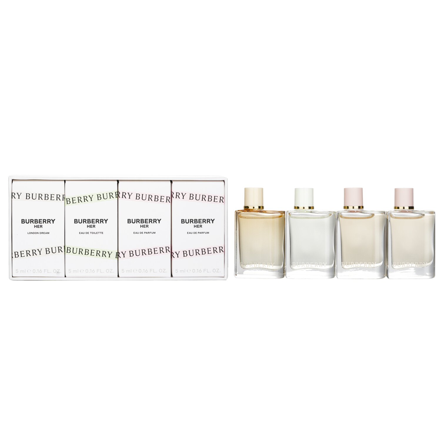 Burberry Burberry Her Miniature Coffret: 2x Eau De Parfum + Eau De Toilette + London Dream Eau De Parfum 4x5ml/0.16oz