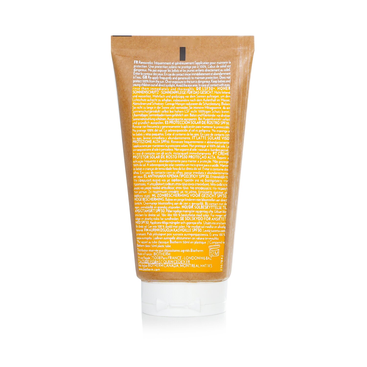 Biotherm Waterlover Krem do opalania twarzy SPF 30 50ml/1.69oz