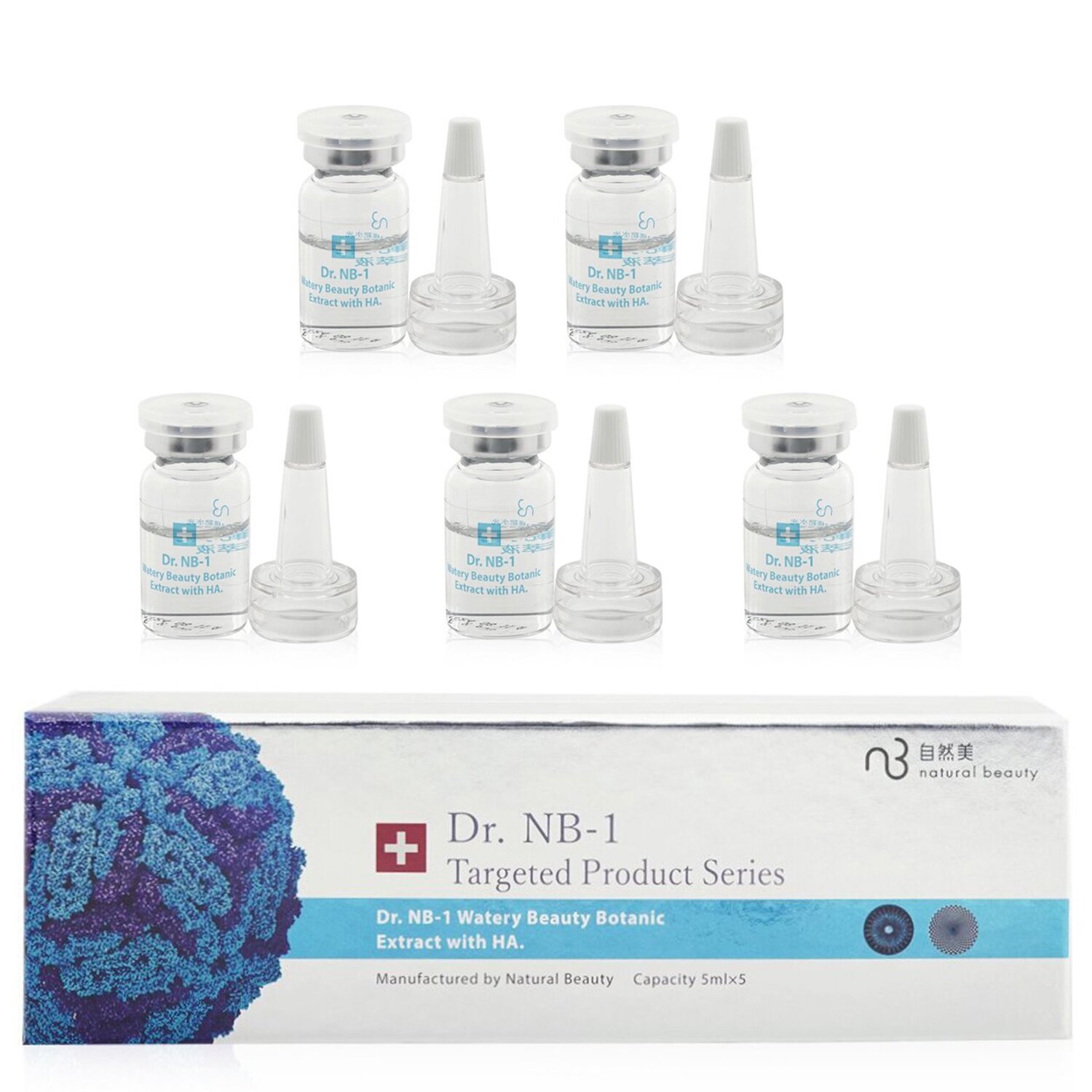Natural Beauty Dr. NB-1 Serie de productos específicos Dr. NB-1 Belleza acuosa Extracto botánico con HA. 5x 5ml/0.17oz