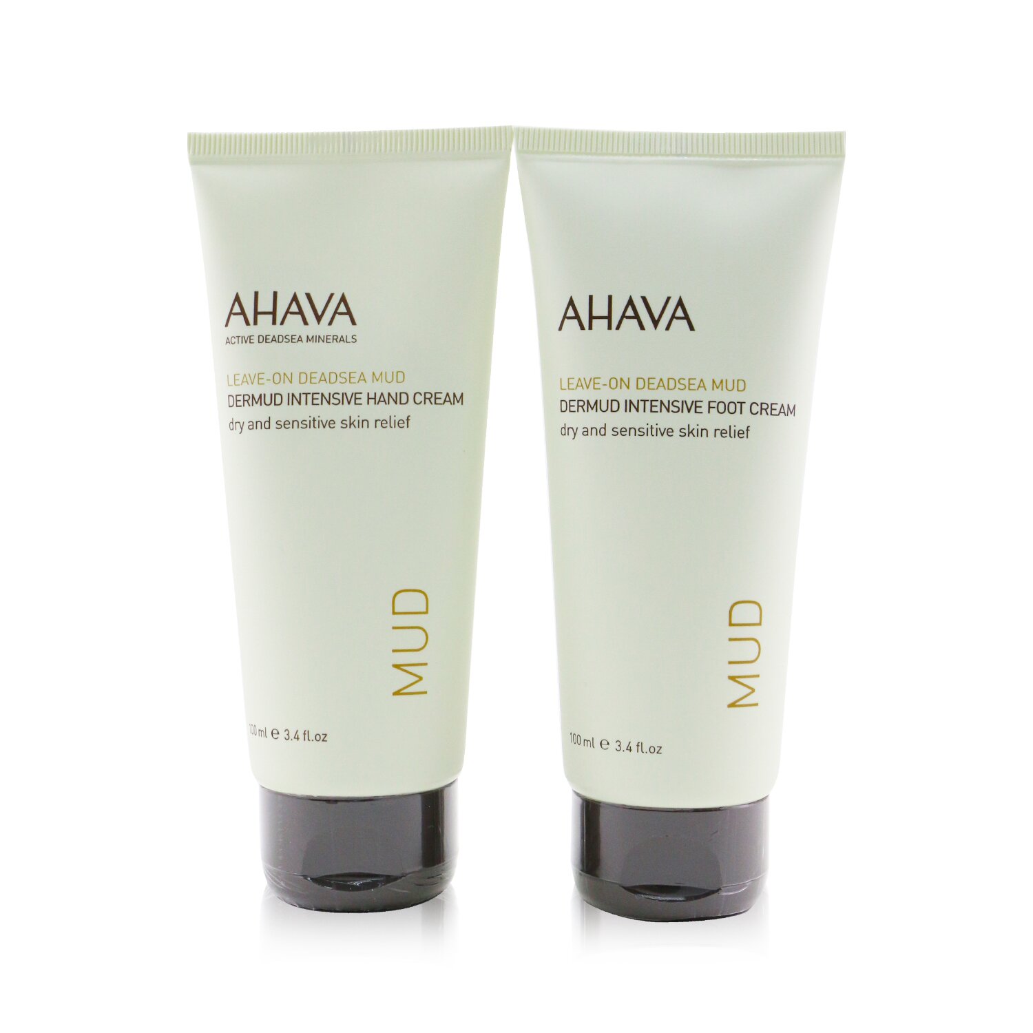 Ahava Mud Hand & Foot Duo Kit: Dermud Intensive Hand Cream 100ml+ Dermud Intensive Foot Cream 100ml 2pcs
