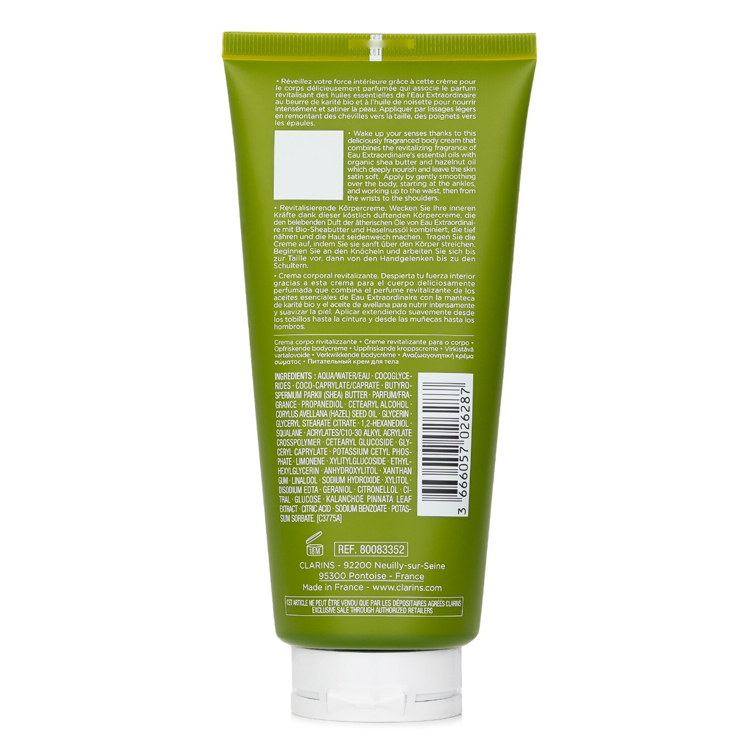 Clarins 克蘭詩 (嬌韻詩) Eau Extraordinaire Revitakizing Silky 身體乳霜 200ml/6.7oz