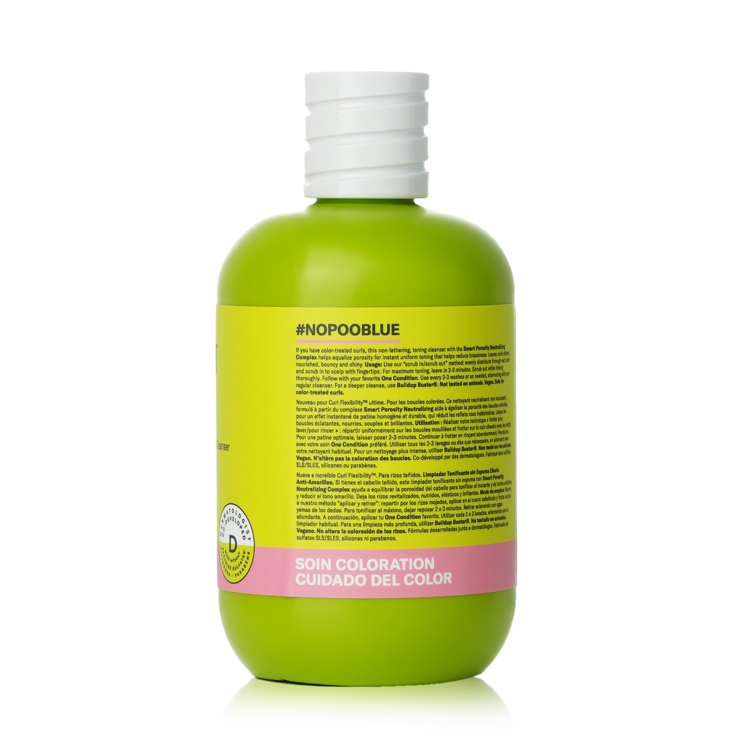 DevaCurl No-Poo Blue (Anti-Brass Zero Lather Toning Cleanser - For Color-Treated Curls 355ml/12oz