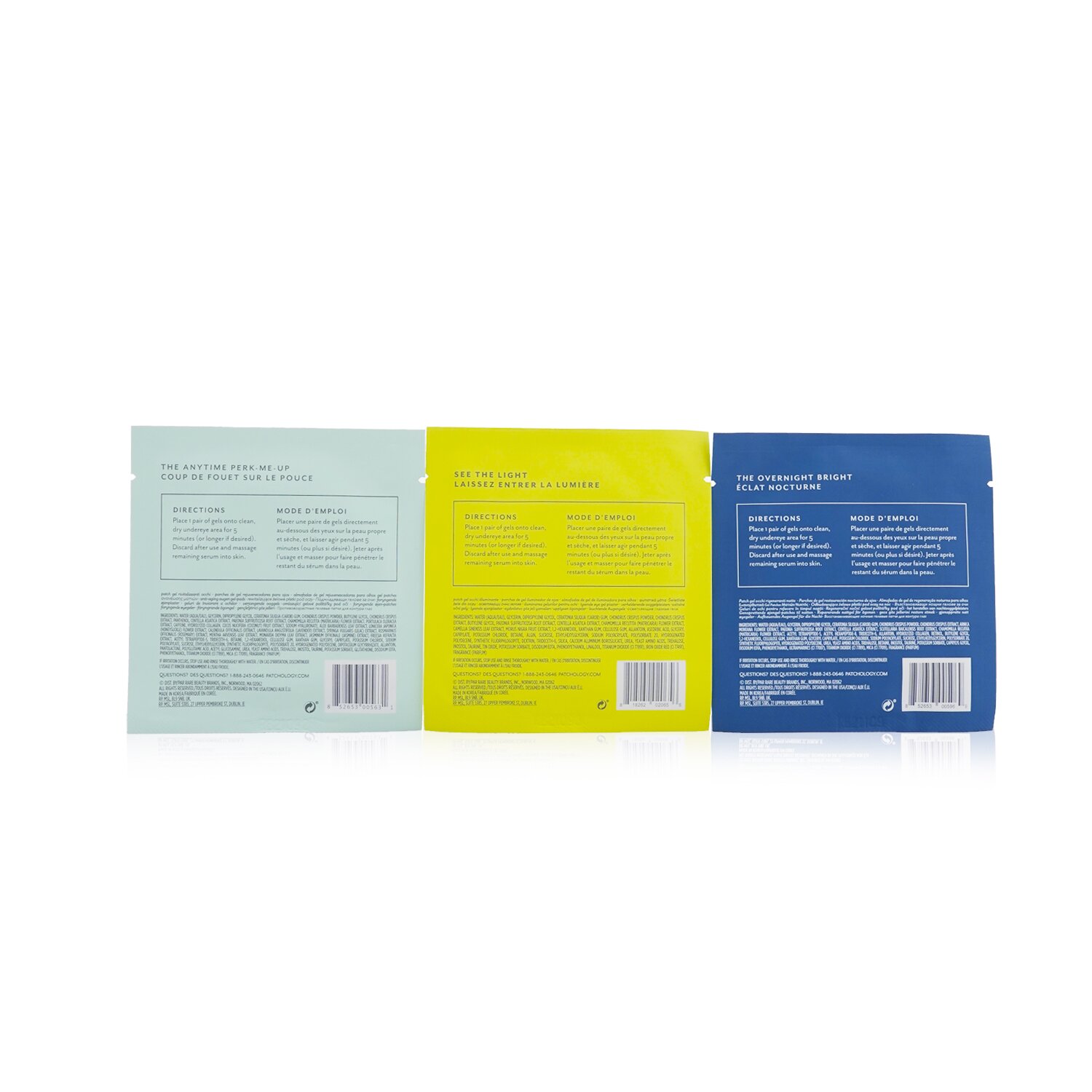 Patchology FlashPatch Eye Gels - All Eyes On You Eye Perfecting Trio Kit: Rejuvenating, Illuminating, Restoring (Unboxed) 6pairs