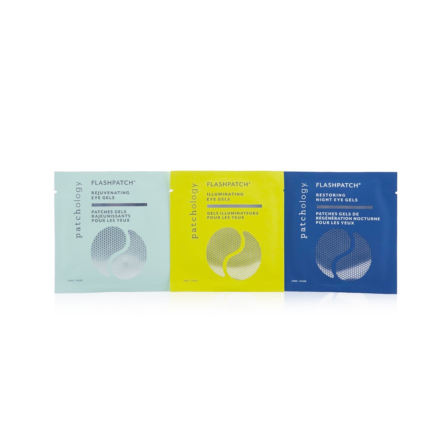 Patchology FlashPatch Eye Gels - All Eyes On You Eye Perfecting Trio Kit: Rejuvenating, Illuminating, Restoring (Unboxed) 6pairs