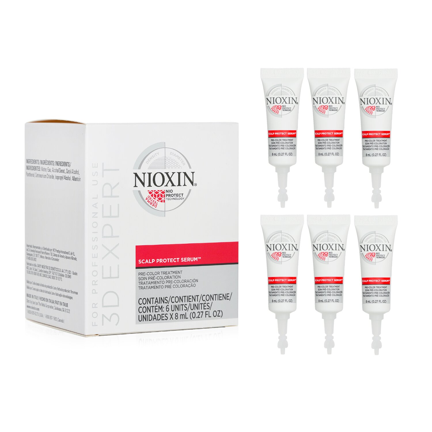Nioxin Scalp Protect Serum Pre-Color Treatment 6x8ml/0.27oz