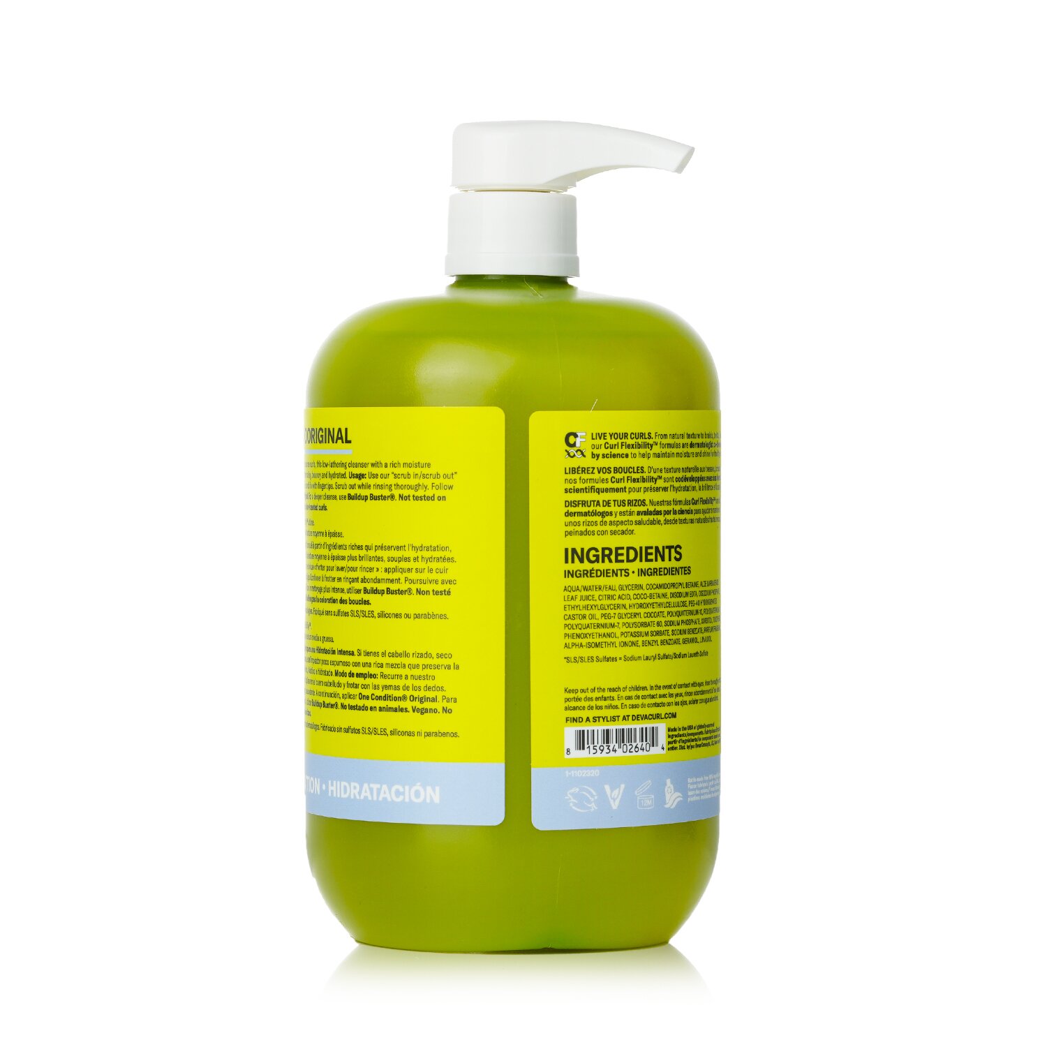 DevaCurl Low-Poo Original Mild Lather Cleanser For Rich Moisture - For Dry, Medium to Coarse Curls 946ml/32oz