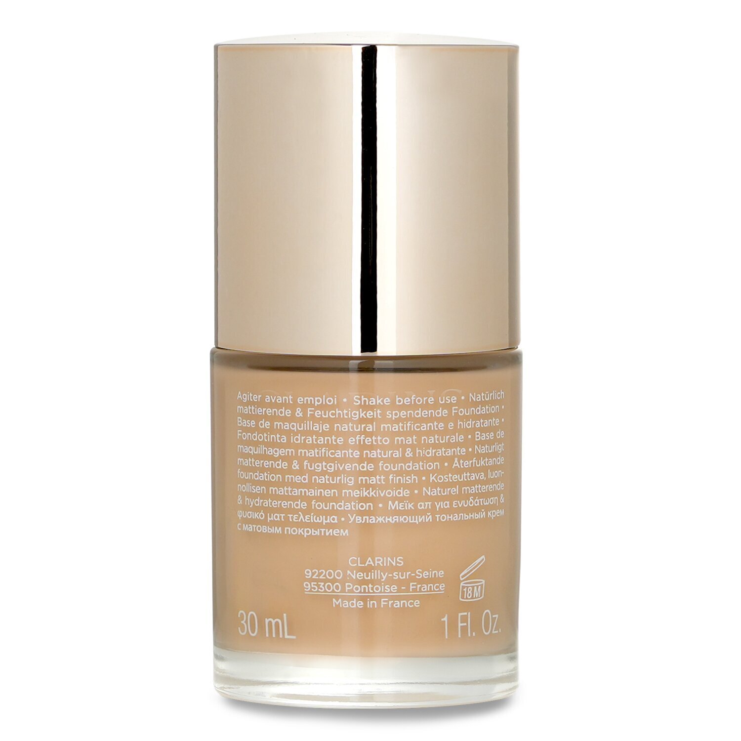 Clarins Skin Illusion Velvet Təbii Matlaşdırıcı və Nəmləndirici Tonal Krem 30ml/1oz