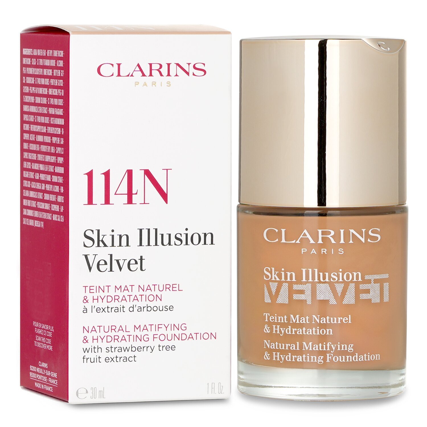 Clarins Skin Illusion Velvet Natural Matifying & Hydrating Foundation 30ml/1oz