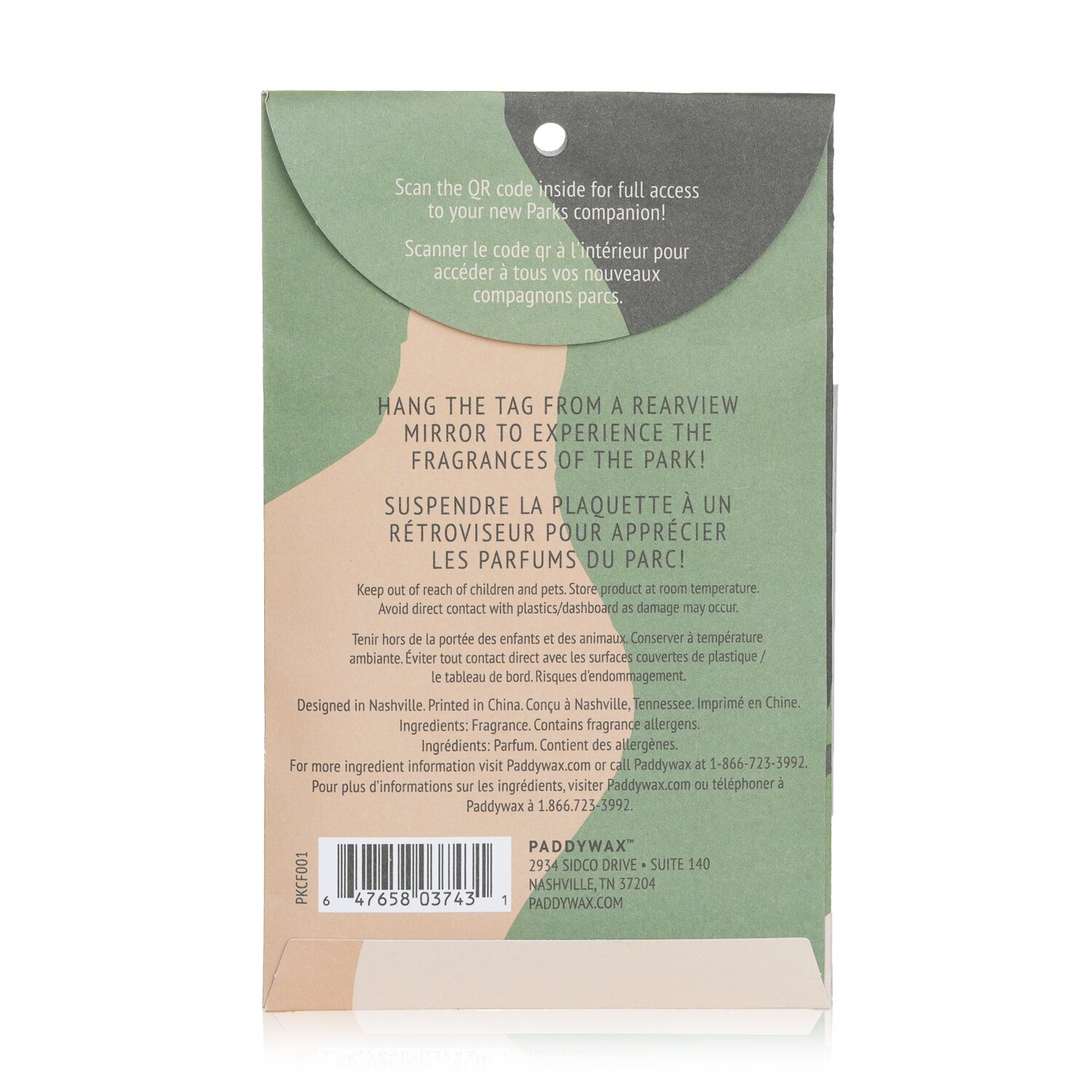 Paddywax Parks Car Fragrance - Yosemite 2packs