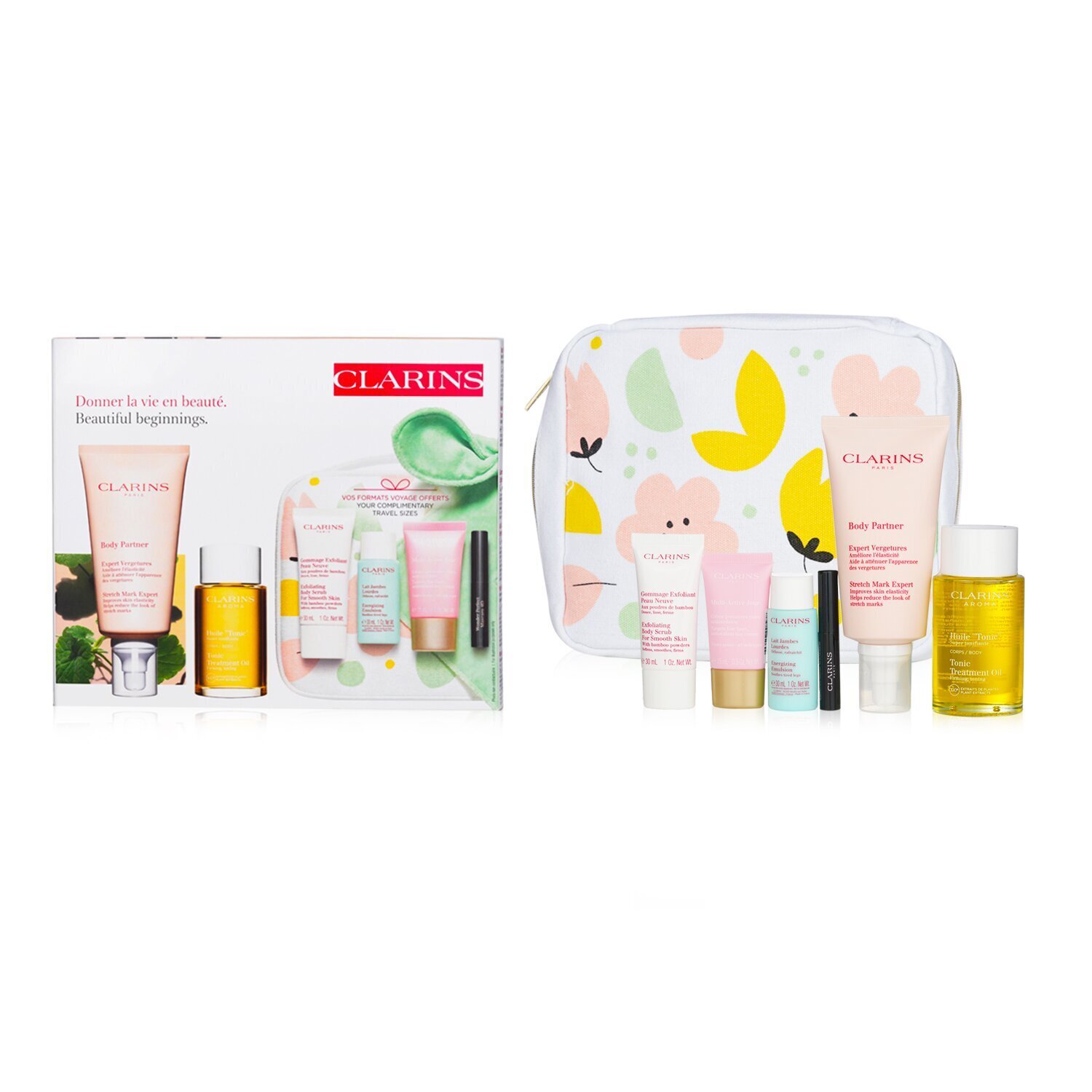 Clarins Beautiful Beginnings Set 6pcs+1suitcase