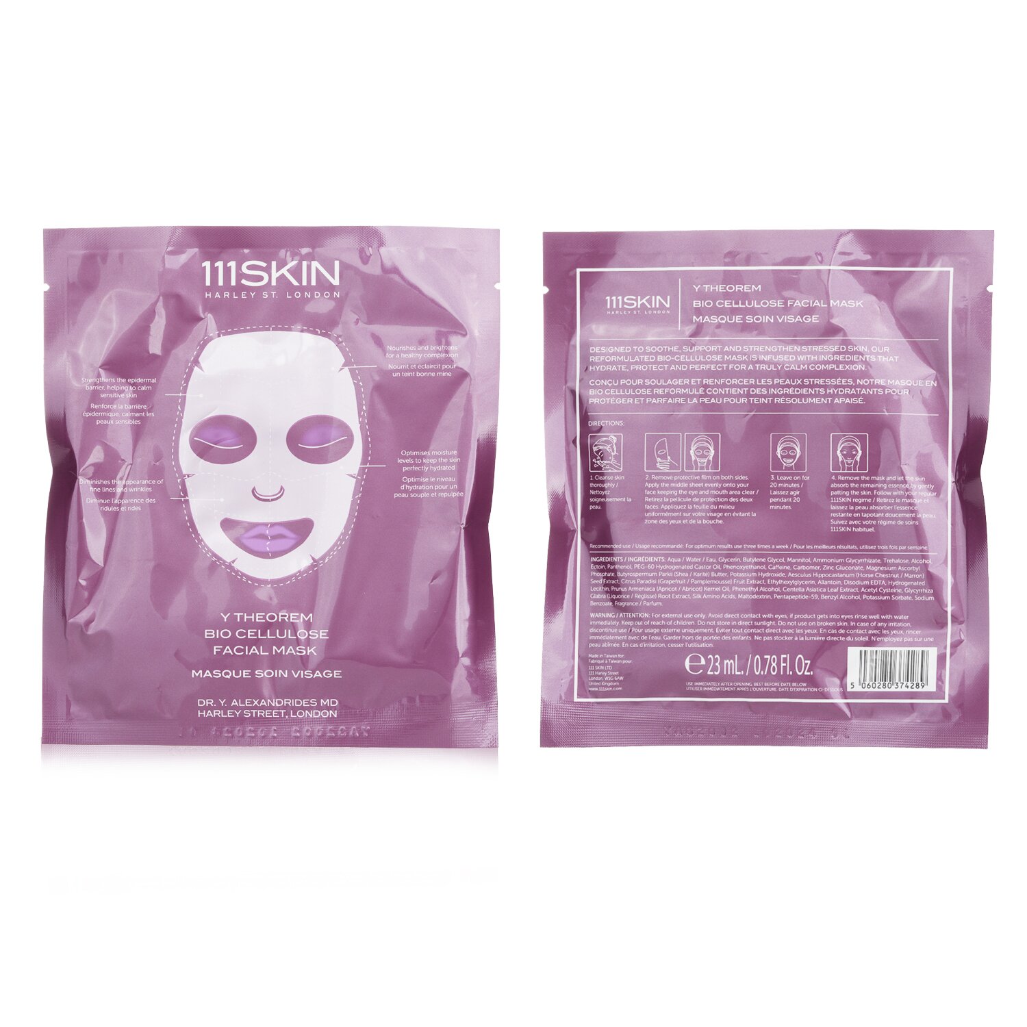 111skin Y Theorem Bio Cellulose Facial Mask 23ml/0.78oz