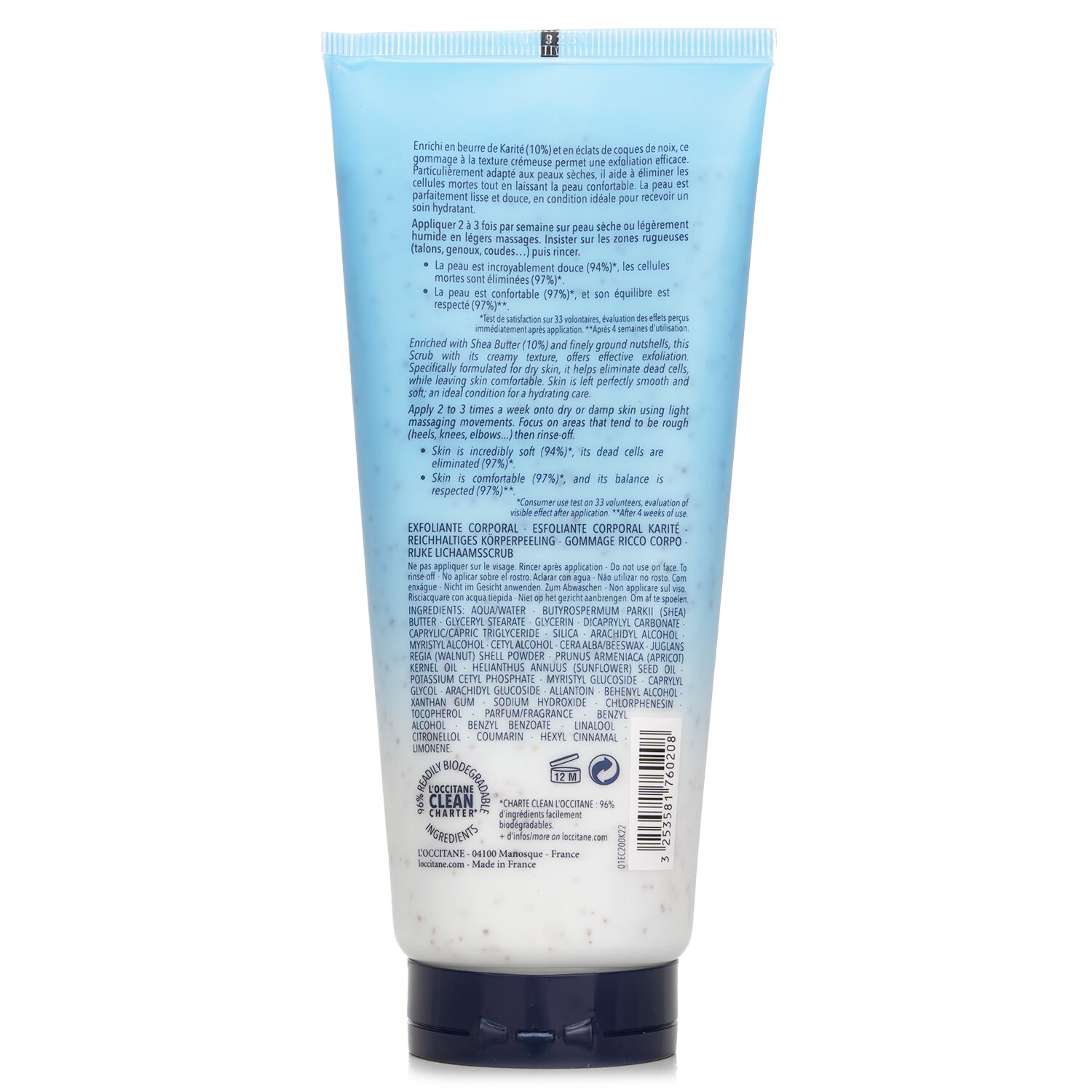 L'Occitane Shea Butter Rich Body Scrub 200ml/6.9oz