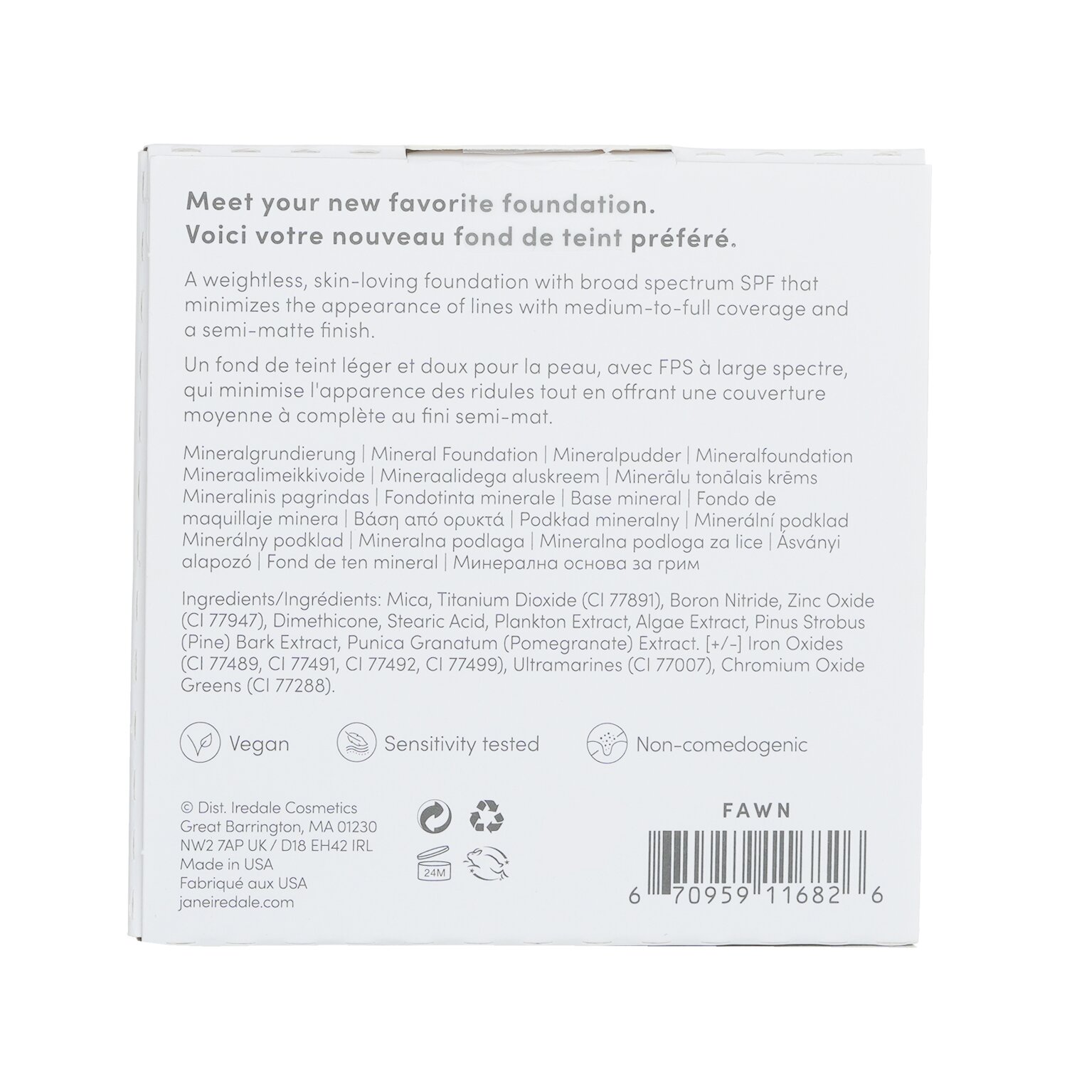 Jane Iredale  愛芮兒珍 四合一礦物質奇幻粉餅補充裝 SPF 20 9.9g/0.35oz