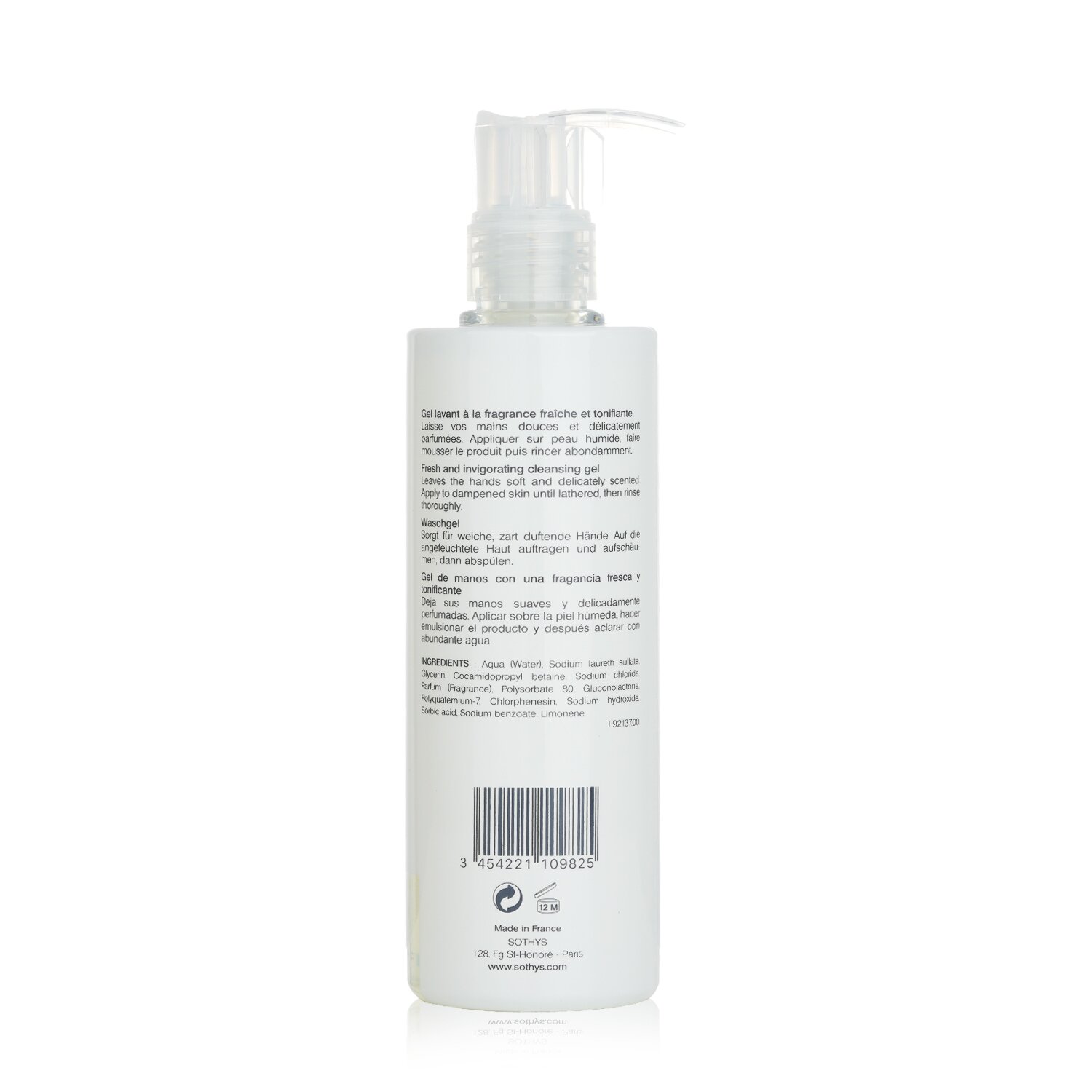Sothys Hand Cleansing Gel - Lemon & Petitgrain Escape 250ml/8.45oz