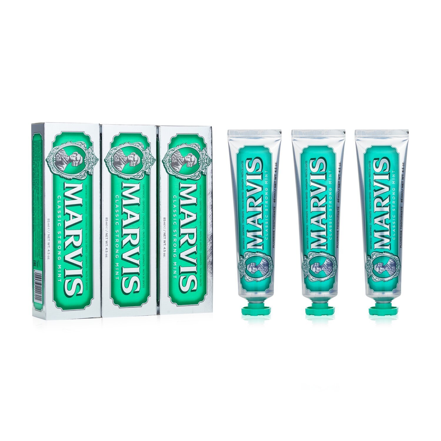 Marvis Trio Set: 3x Classic Strong Mint Toothpaste With Xylitol 3x85ml/4.5oz