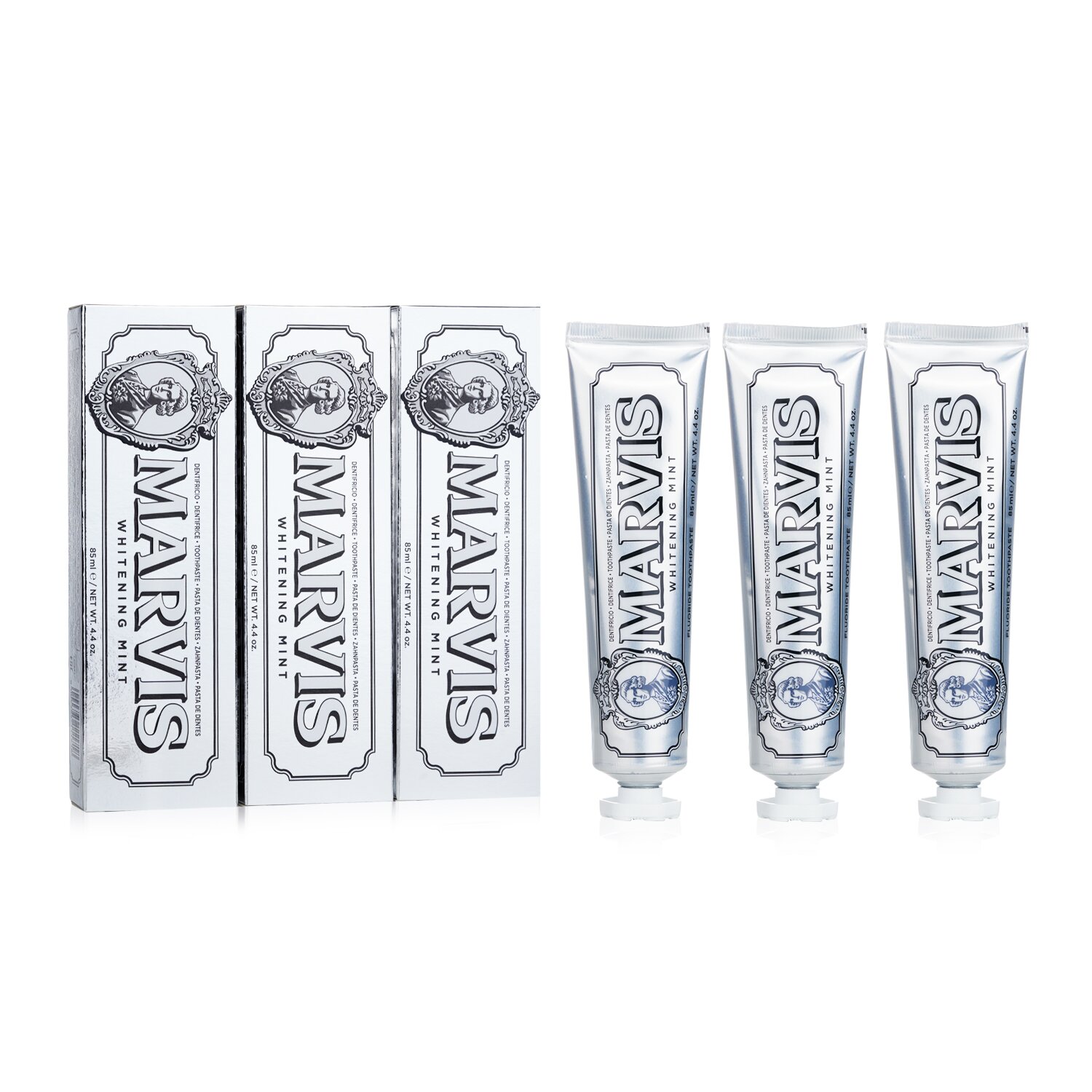 Marvis Trio Set: 3x Whitening Mint Toothpaste With Xylitol 3x85ml/4.2oz
