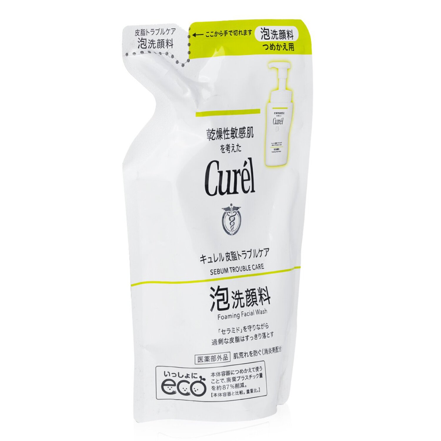 Curel Sebum Trouble Care Foaming Facial Wash Refill 130ml/4.3oz