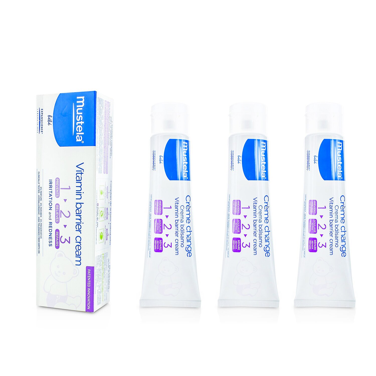 Mustela Vitamin Barrier Cream Trio Set 3x100ml/3.88oz