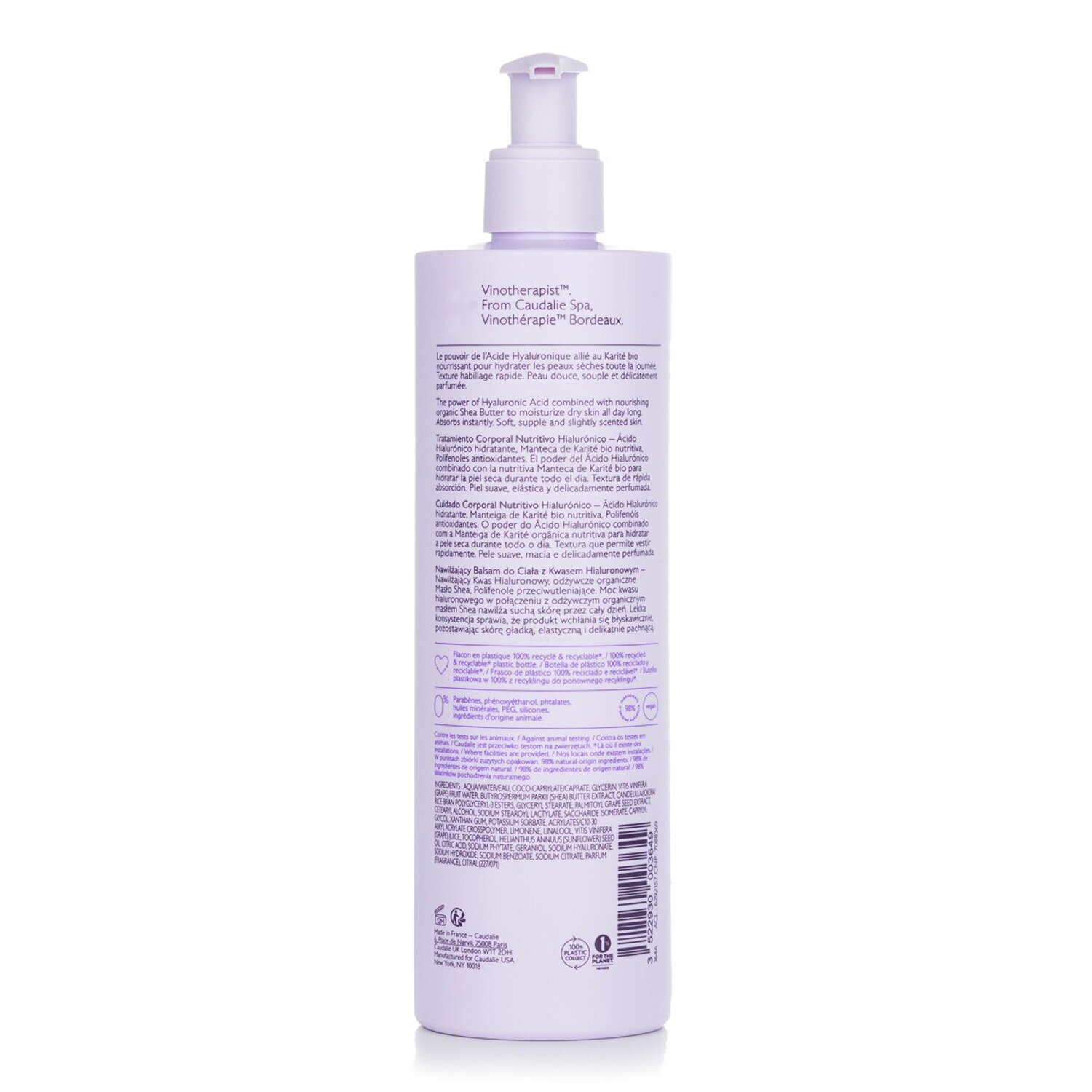 Caudalie Vinotherapist Hyaluronic Nourishing Body Lotion 400ml/13.5oz
