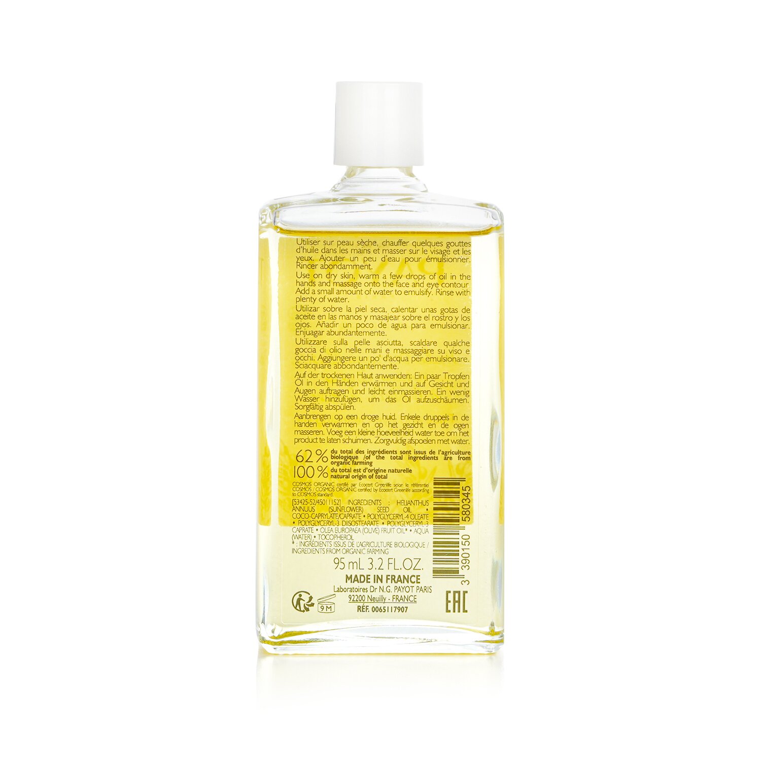 Payot Herbier Organický čisticí olej na obličej a oči s olivovým olejem 95ml/3.2 oz