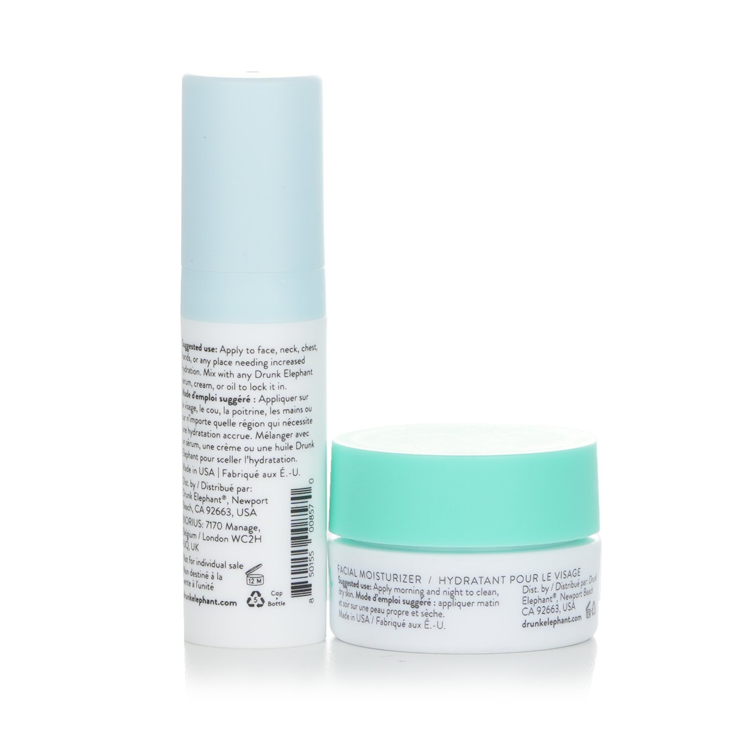 Drunk Elephant Drunk Elephant 2pcs Set: B-Hydra Intensive Hydration Serum 5ml + Protini Polypeptide Cream 5ml (Miniature) 2x5ml/0.16oz