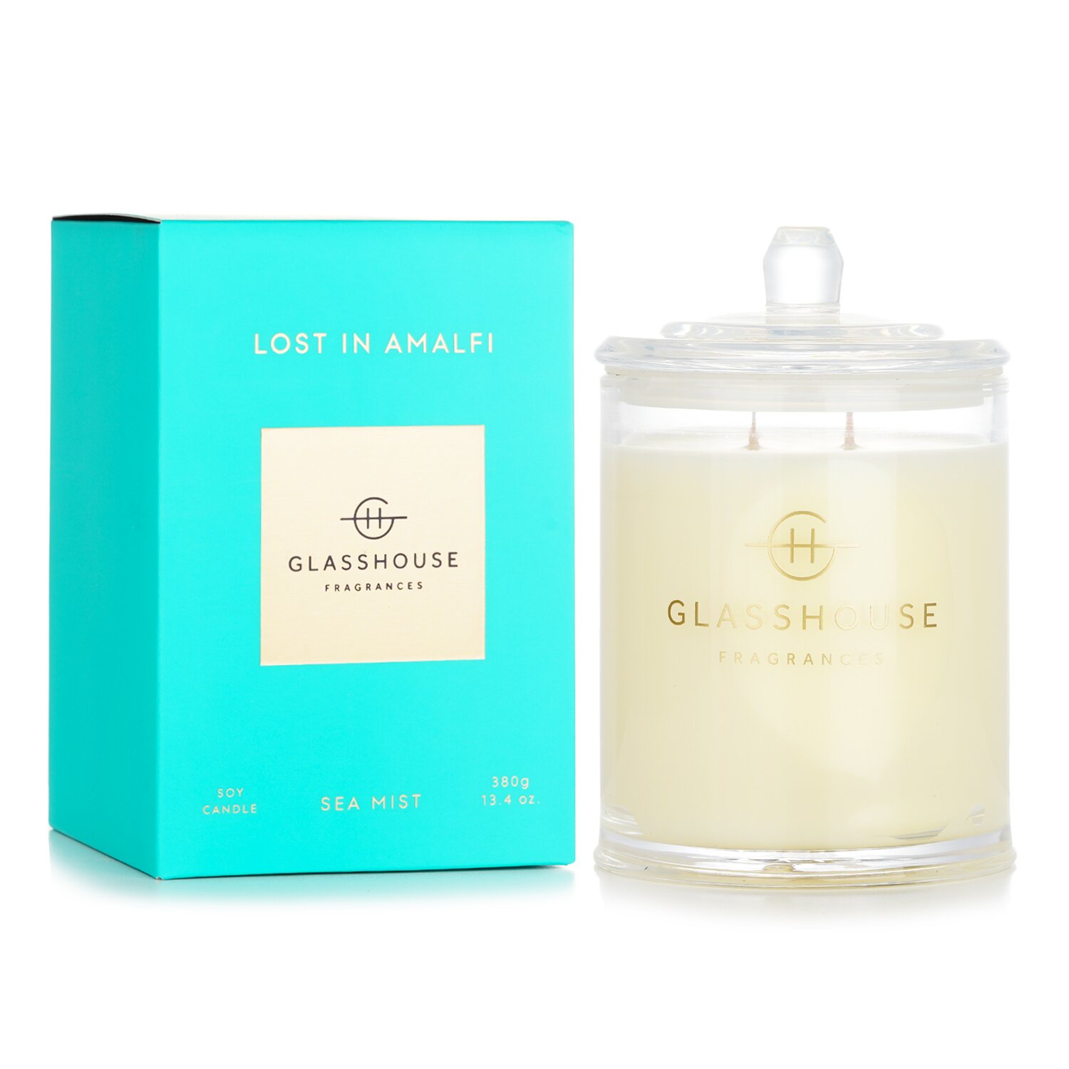 Glasshouse Triple Scented Soy Candle - Lost In Amalfi (Sea Mist) 380g/13.4oz