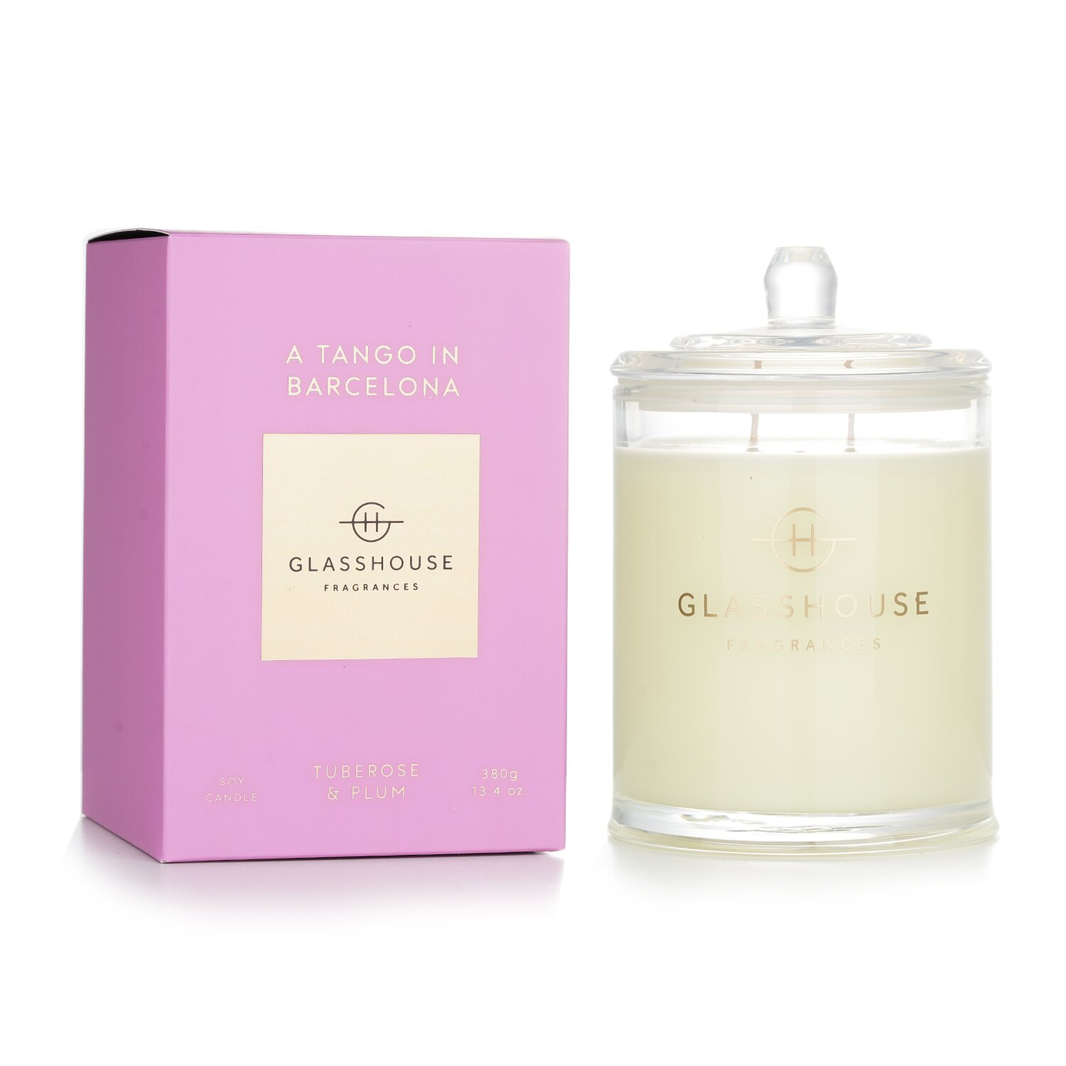 Glasshouse Triple Scented Soy Candle - A Tango In Barcelona (Tuberose & Plum) 380g/13.4oz
