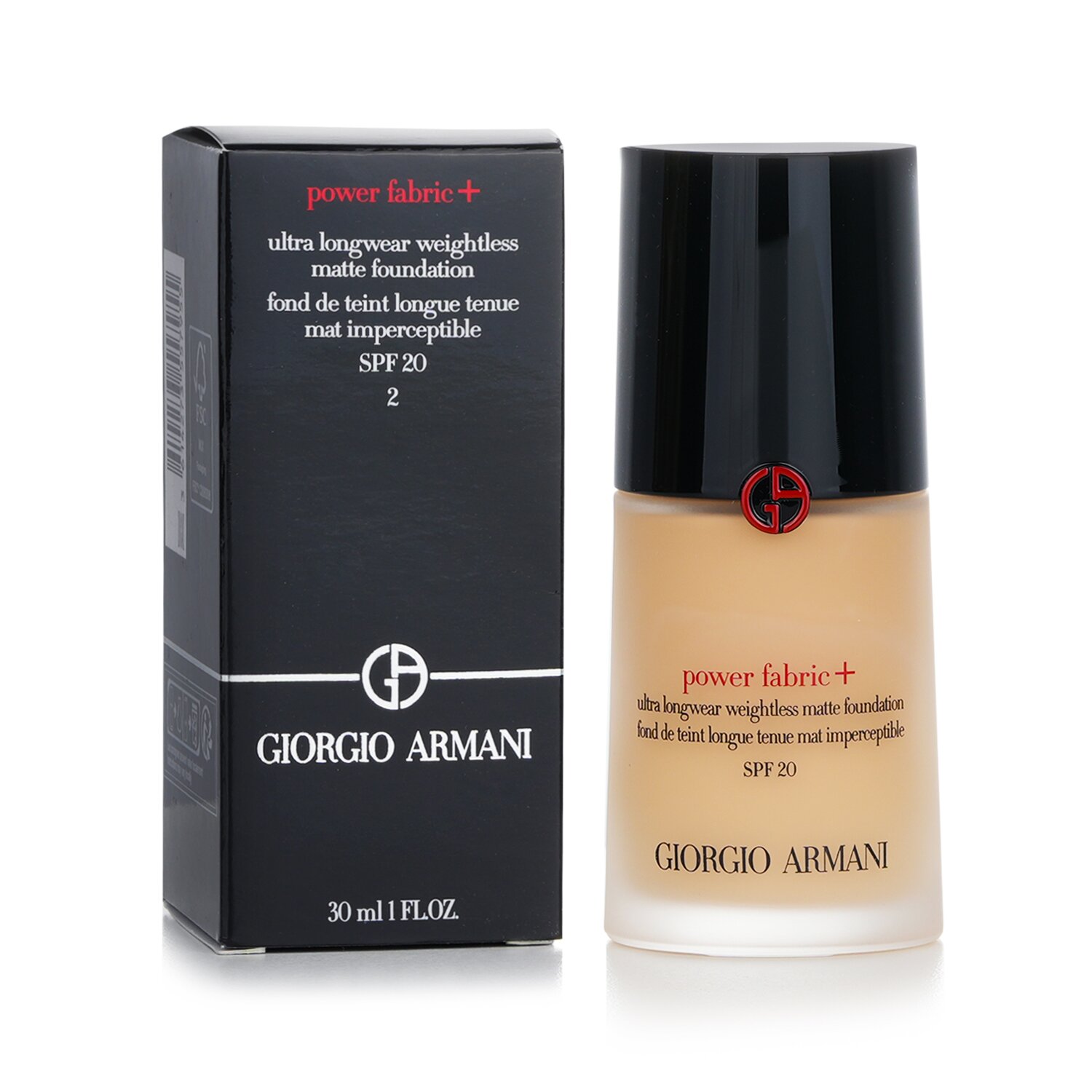 阿玛尼 Giorgio Armani 权力粉底液+长效遮瑕粉底液 SPF20 2号色 30ml/1oz