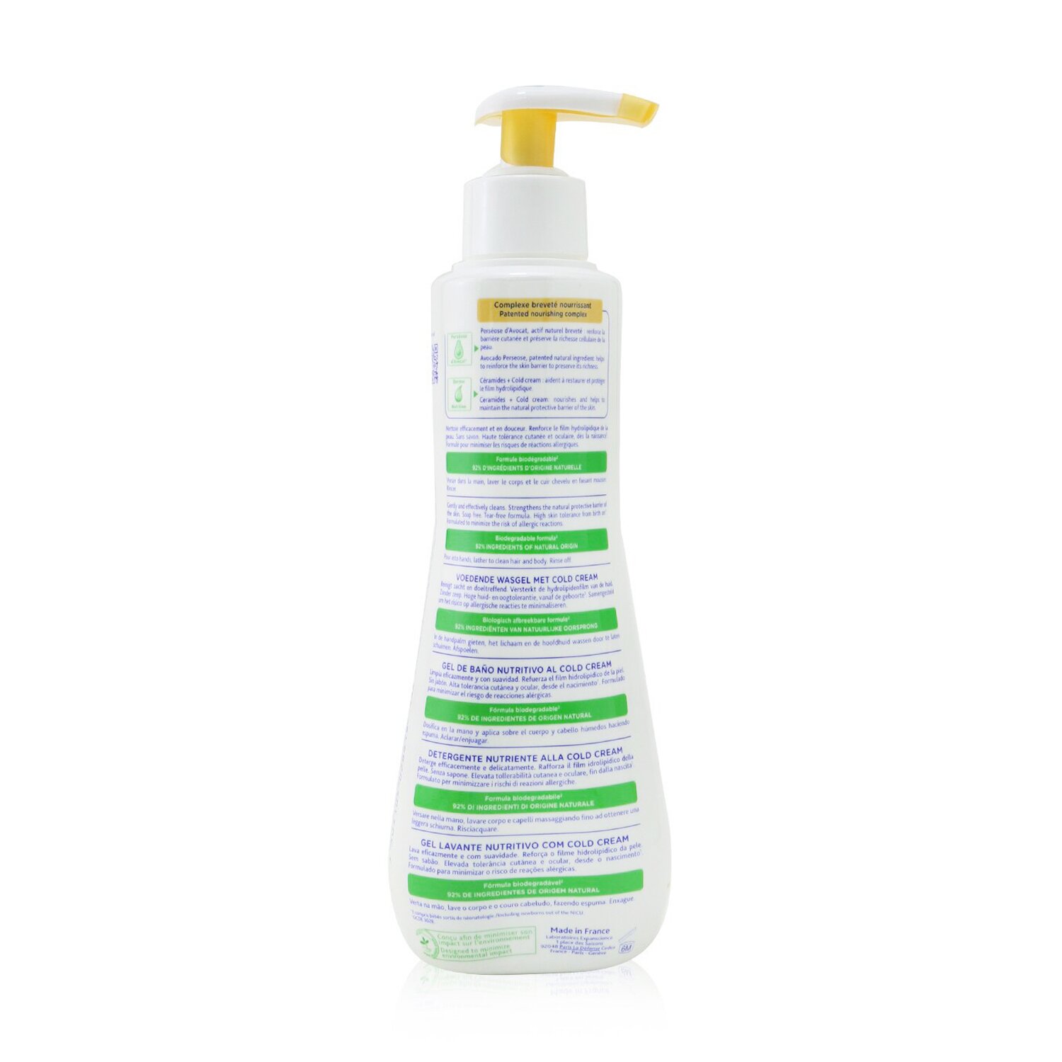 Mustela Nourishing Cleansing Gel with Cold Cream For Hair & Body - For Dry Skin (Exp. Date: 03/2023) 300ml/10.14oz