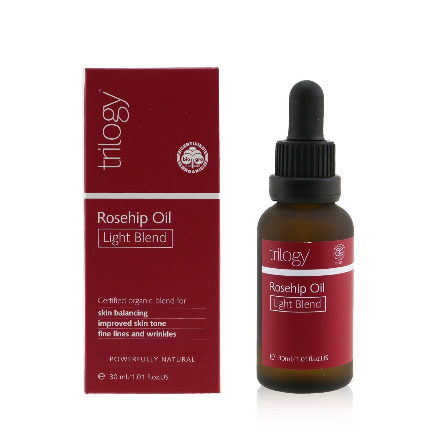 Trilogy Certified Organic Rosehip Oil Light Blend (Exp. Date: 03/2023) 30ml/1.01oz