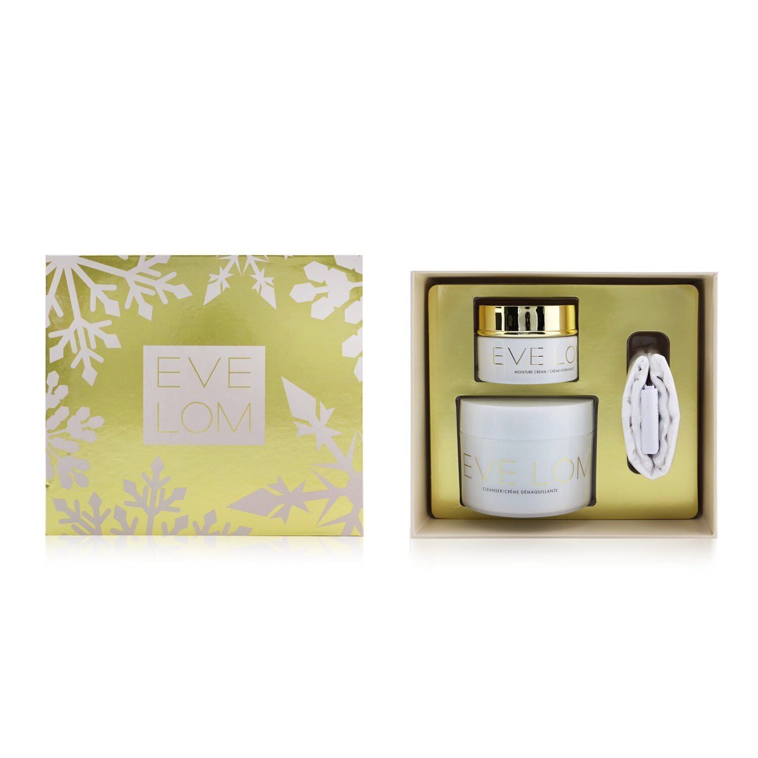 Eve Lom Begin & End Gift Set: Cleanser 200ml/6.8oz + Moisture Cream 50ml/1.6oz + Muslin Cloth 3pcs