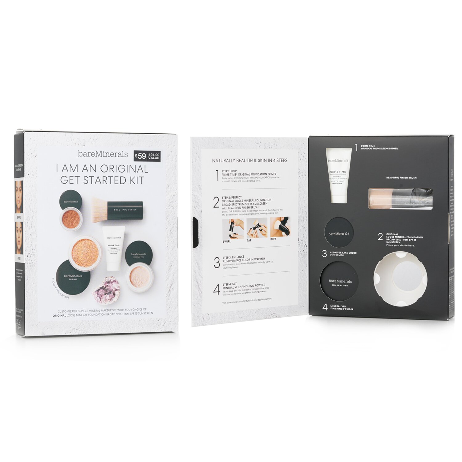 BareMinerals I Am An Original Get Started Kit: Foundation Primer + All 4pcs