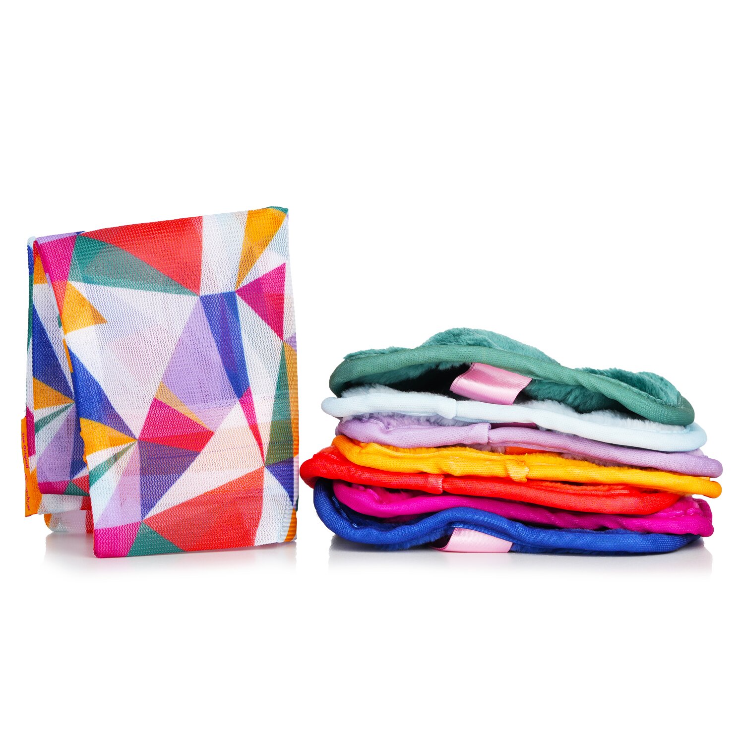 MakeUp Eraser Geometric 7 Day Set (7x Mini MakeUp Eraser Cloth + 1x Bag) 7pcs+1bag