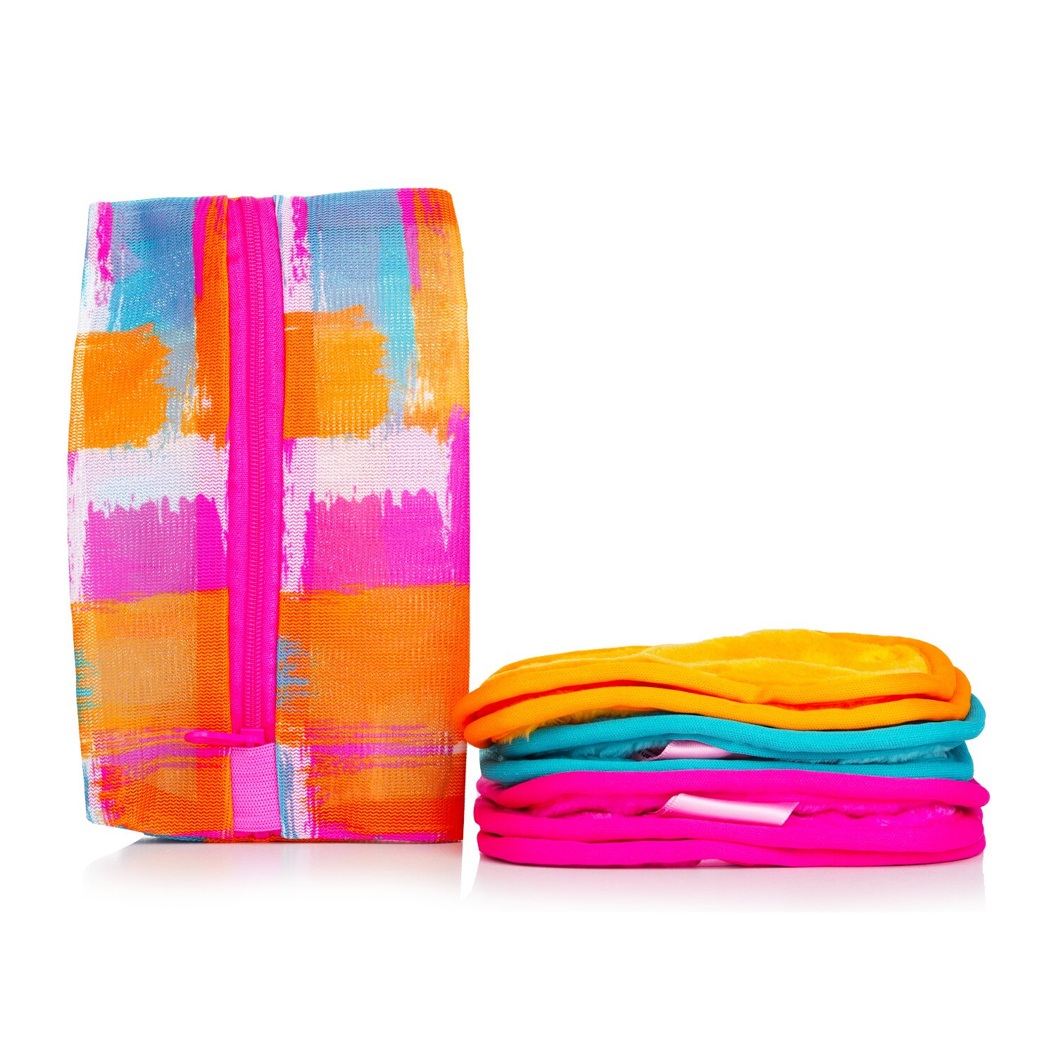 MakeUp Eraser Splash of Color 7 Day Set (7x Mini MakeUp Eraser Cloth + 1x Bag) 7pcs+1bag